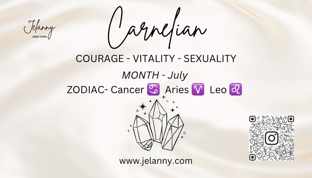 Birthstone bracelet - July - CARNELIAN