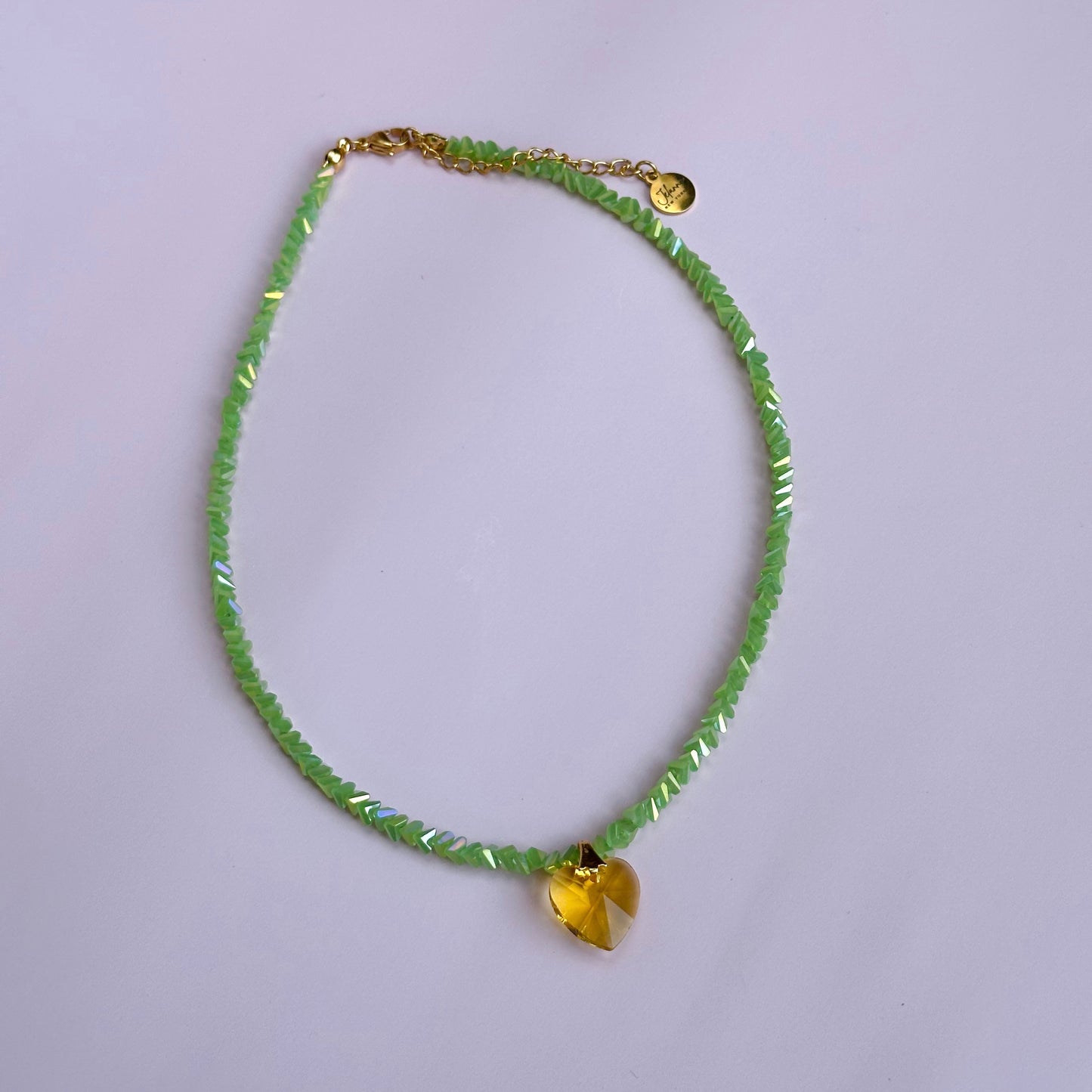 Crystal heart choker