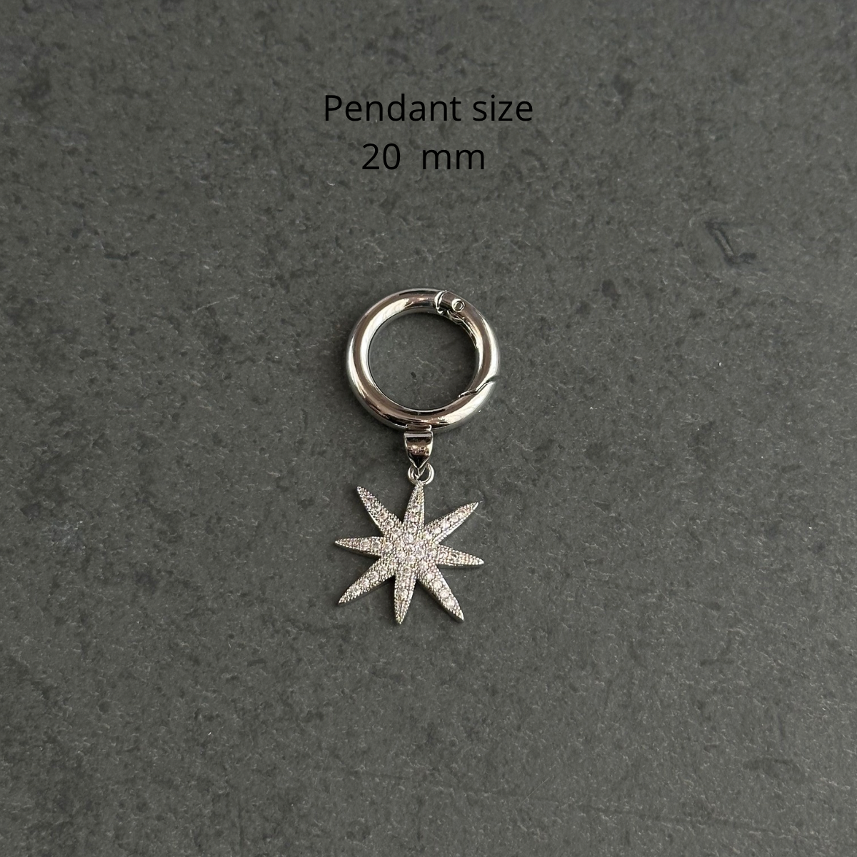 Necklace charm (crystal star)
