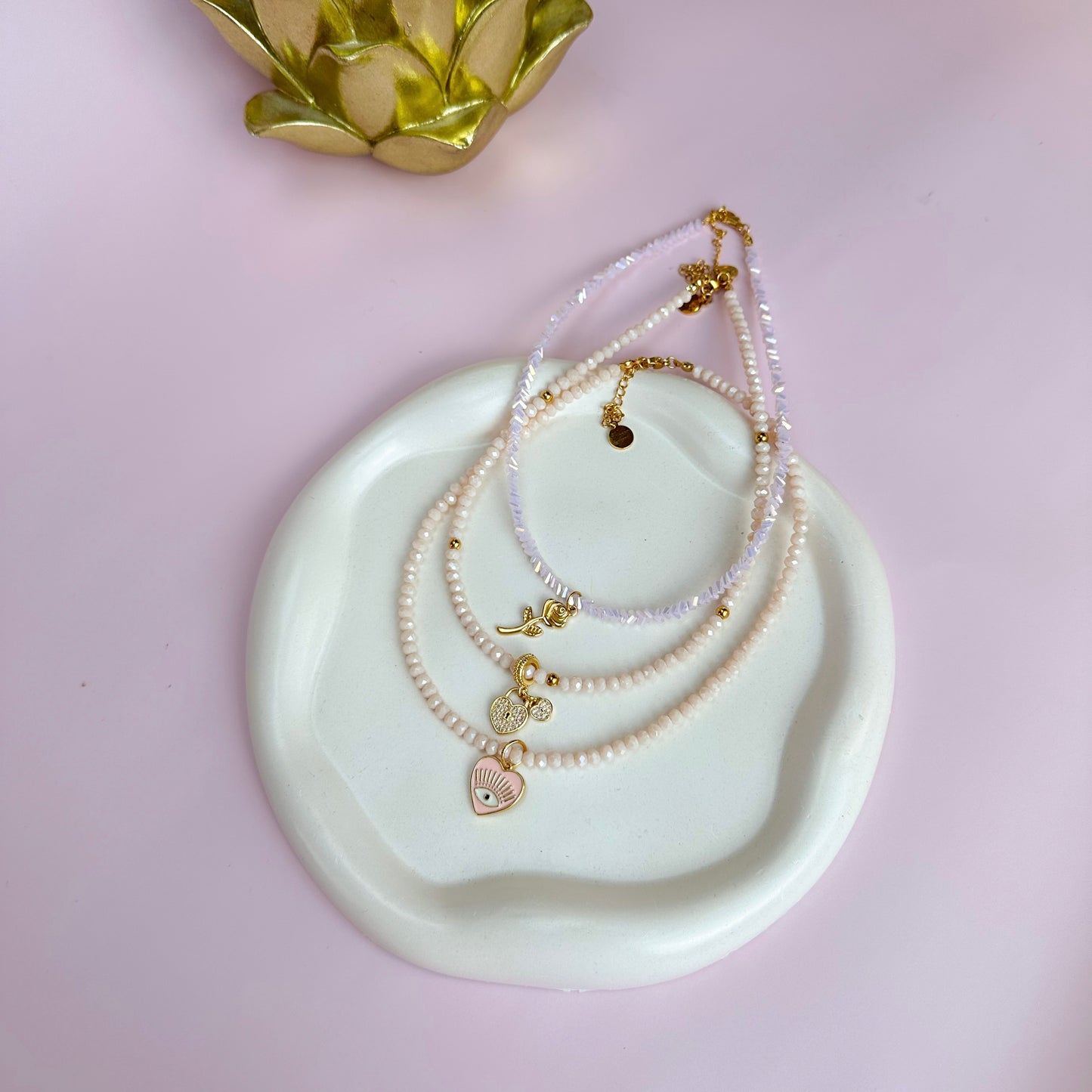 Crystal beads chokers