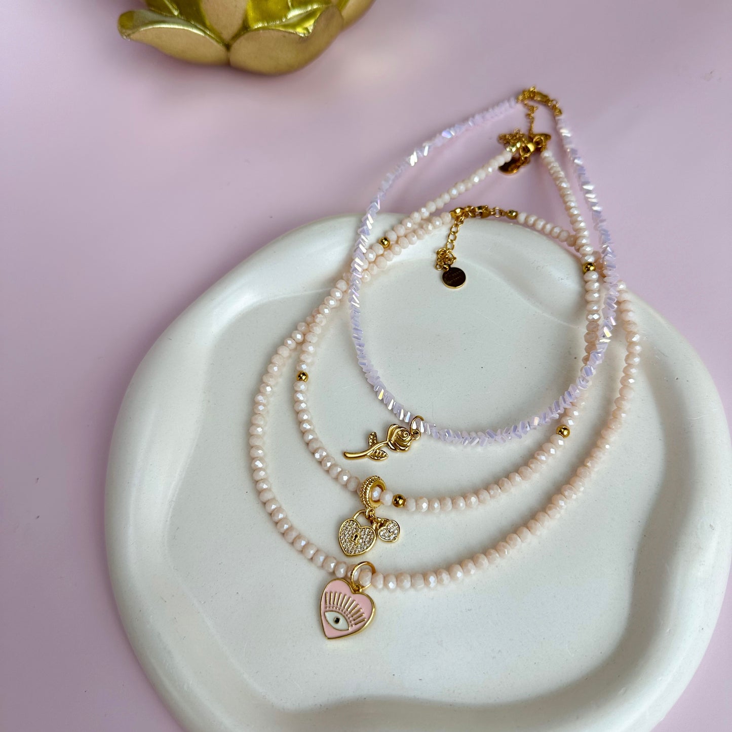 Crystal beads chokers