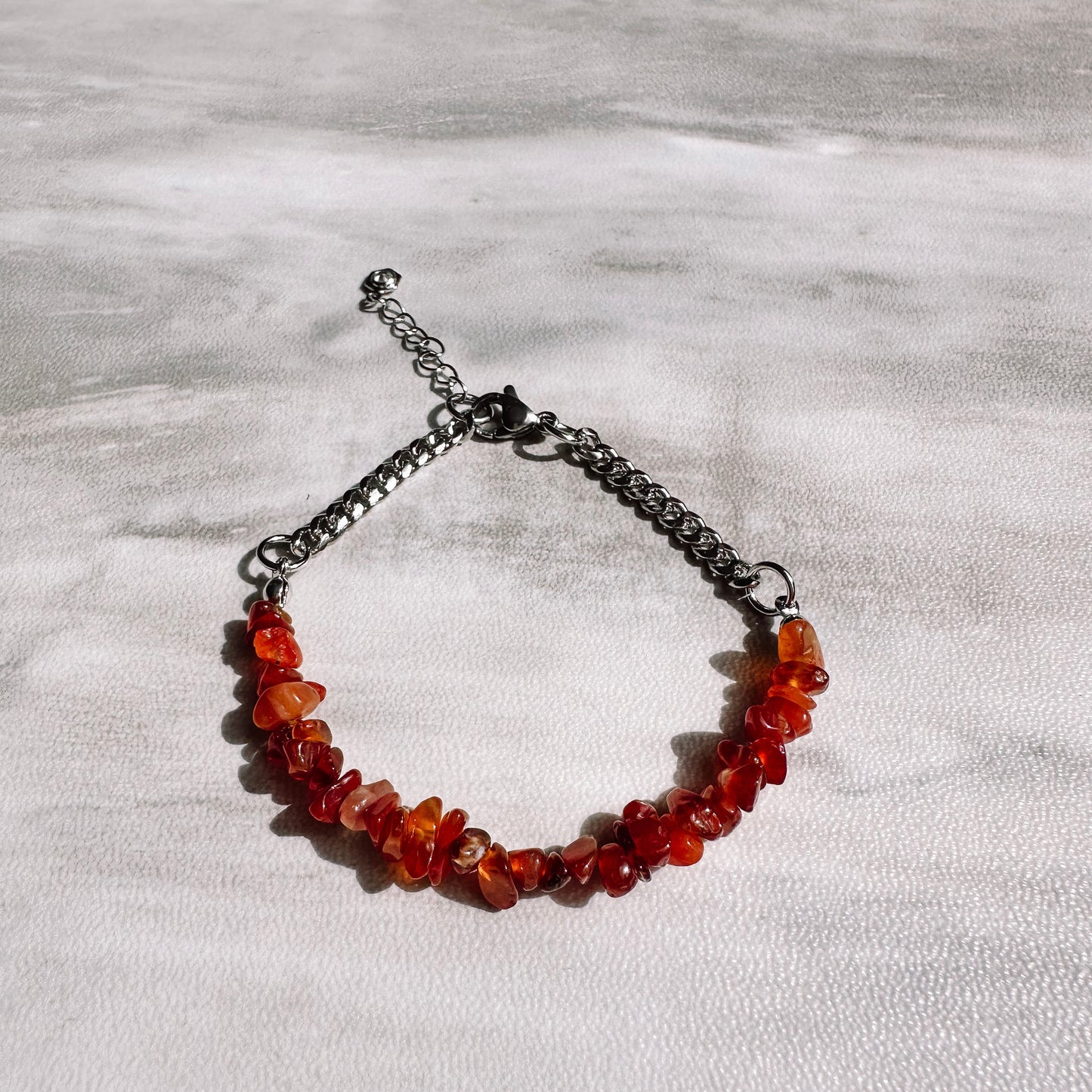 Birthstone bracelet - July - CARNELIAN