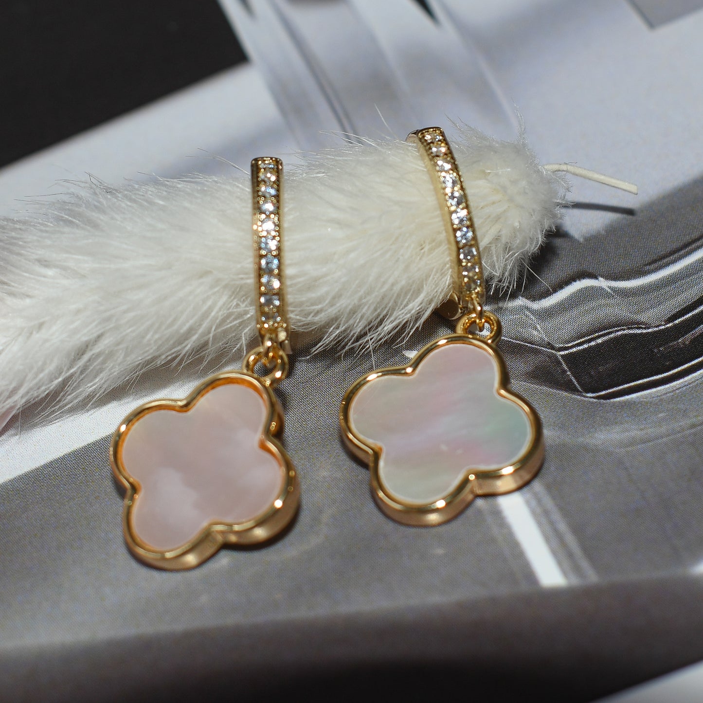 Clover earrings (gold plated)