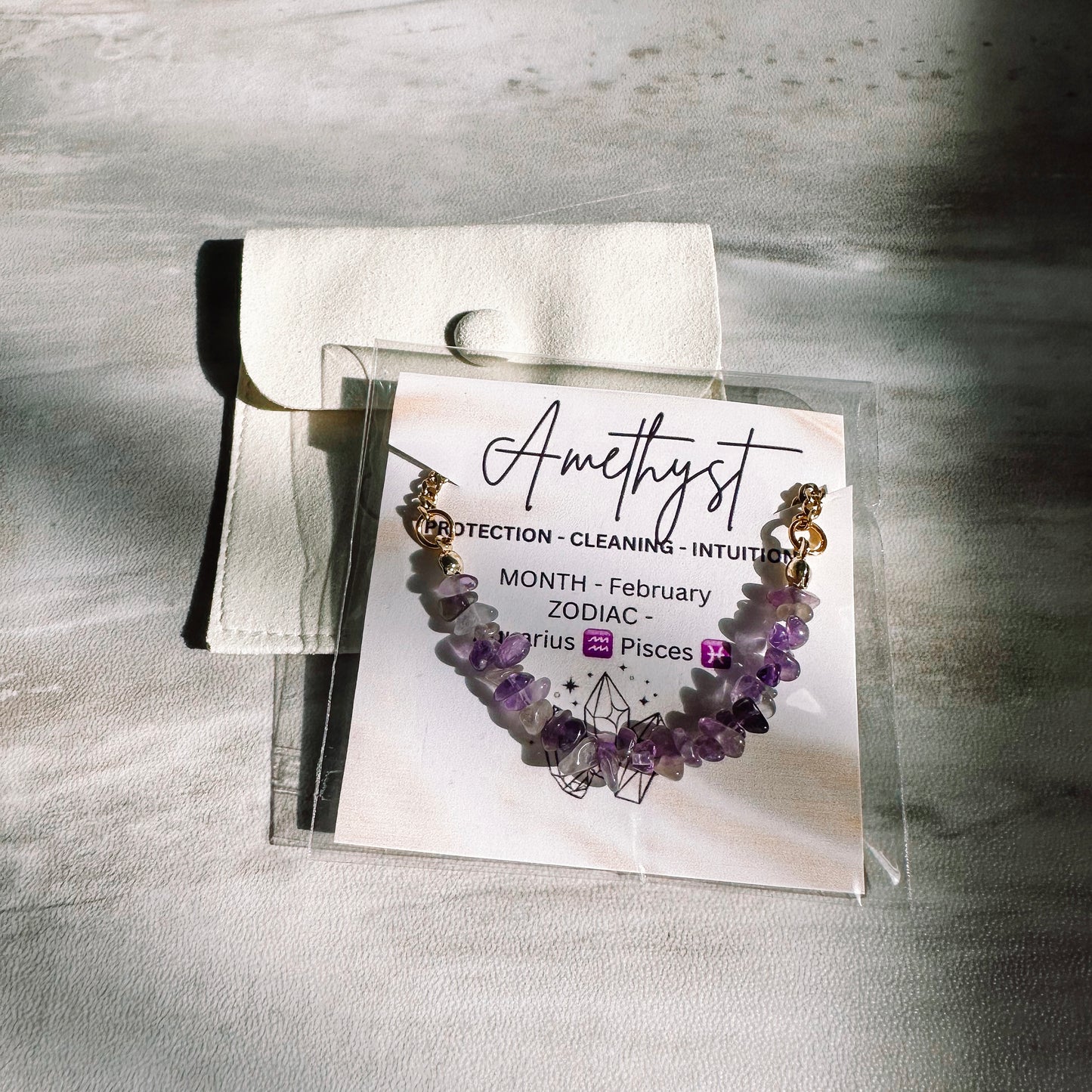 Birthstone bracelet - February - AMETHYST