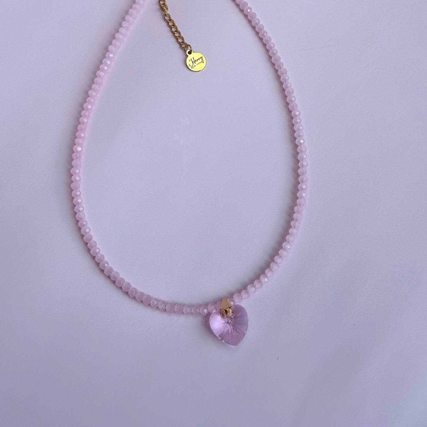Crystal heart choker