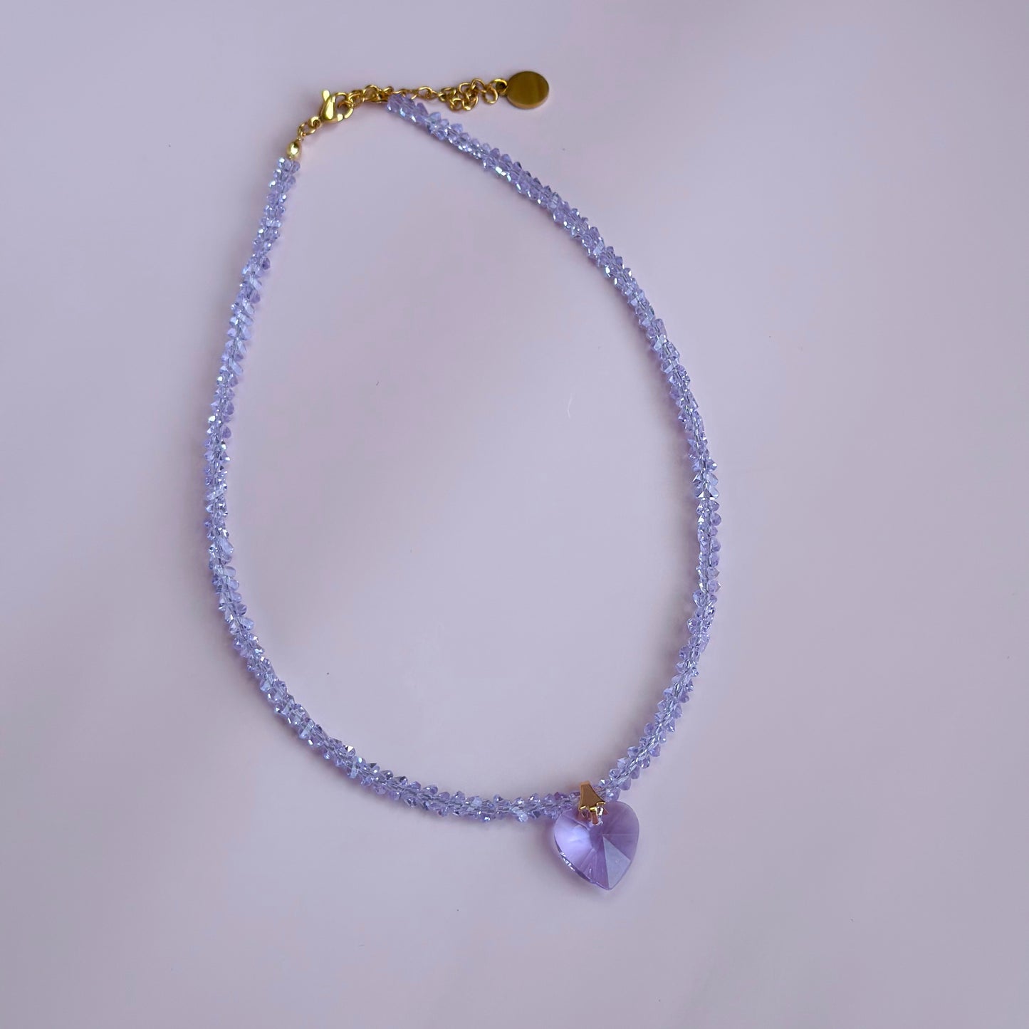 Crystal heart choker
