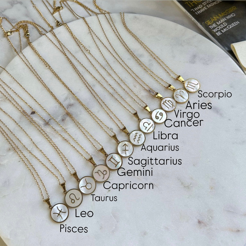 Zodiac pendant necklace Gemini (May 21 - June 21)