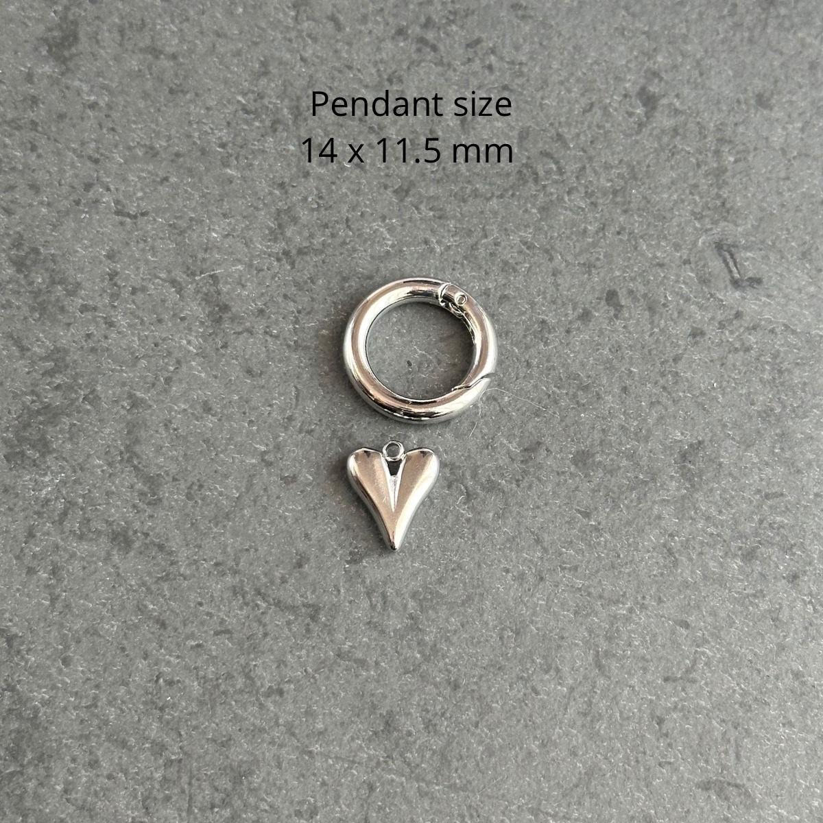 Necklace charm (long heart)