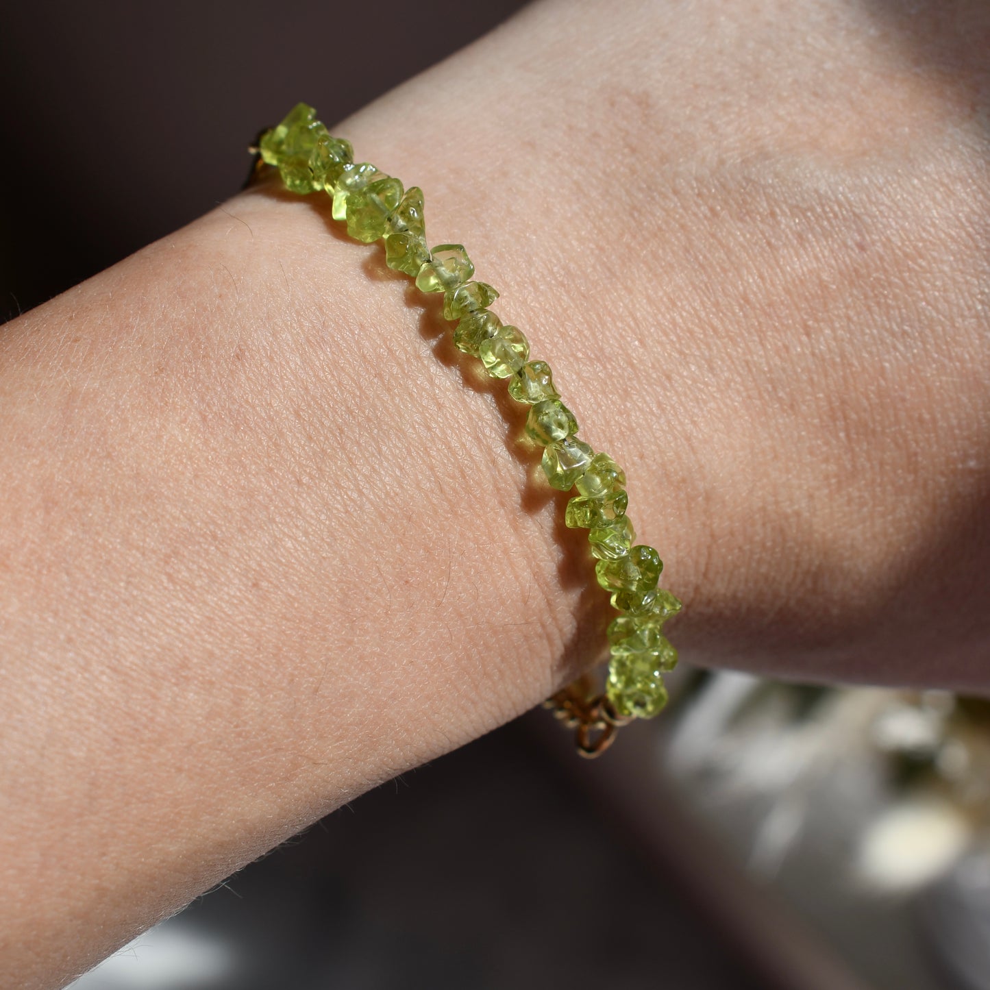 Birthstone bracelet - August - PERIDOT