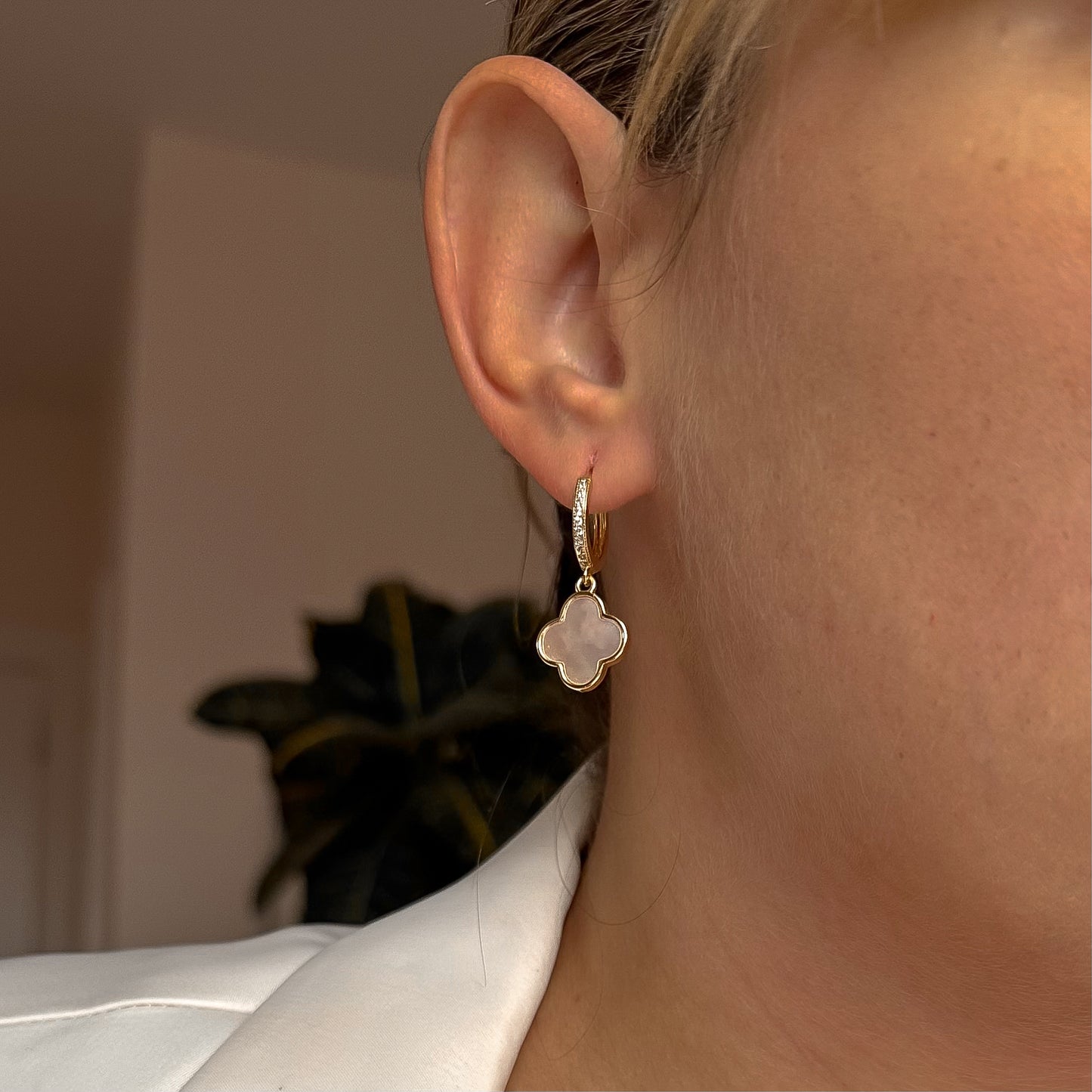 Clover earrings (gold plated)