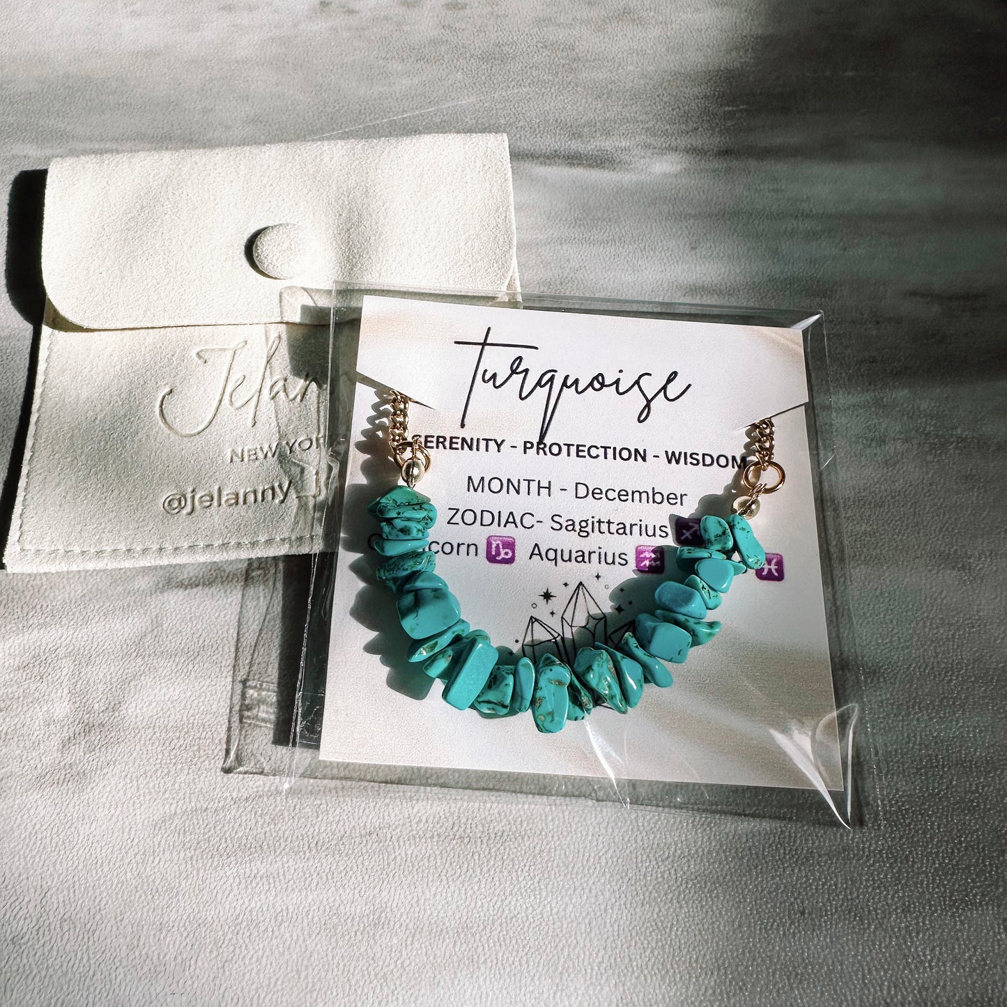 Birthstone bracelet - December - TURQUOISE