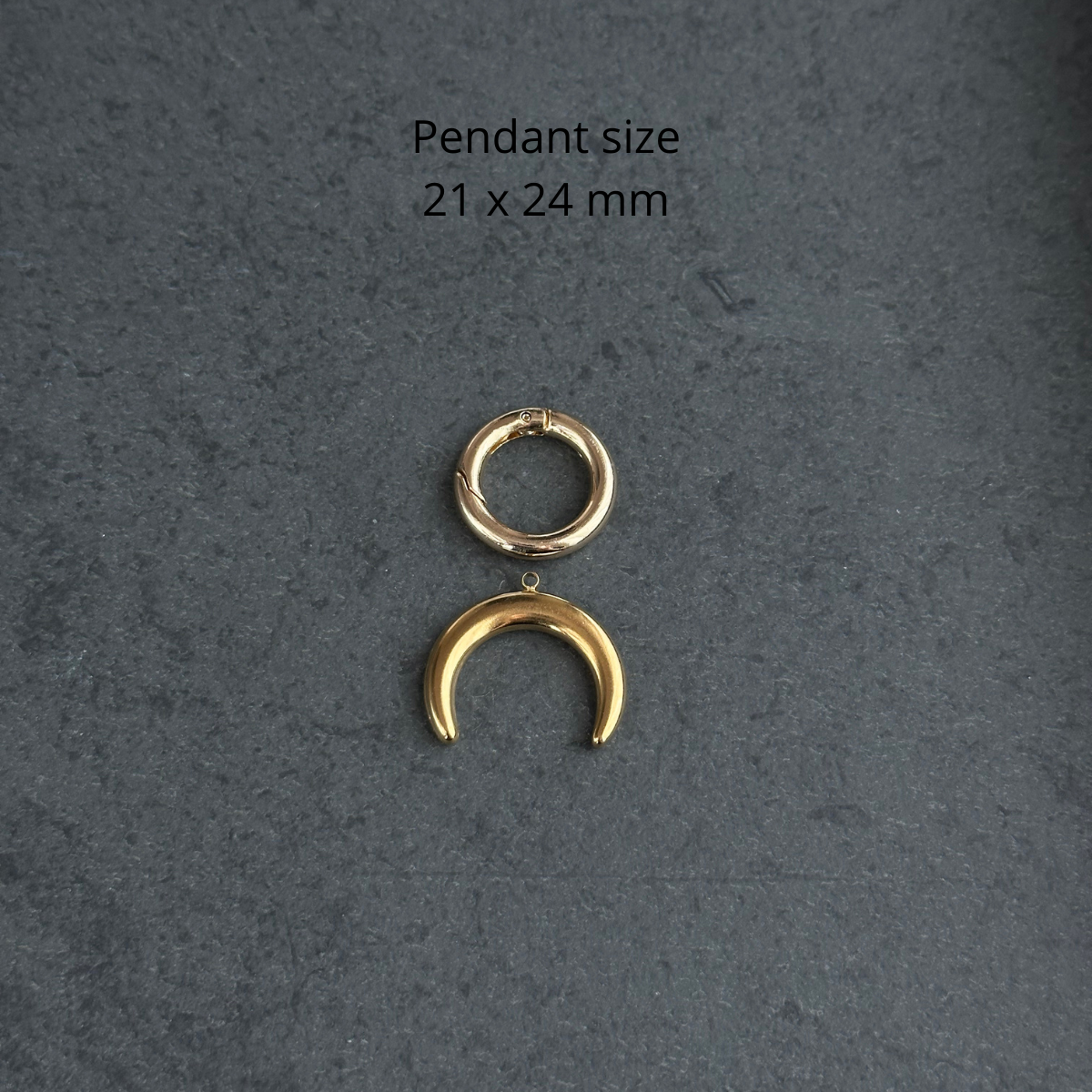 Necklace charm ( half moon)