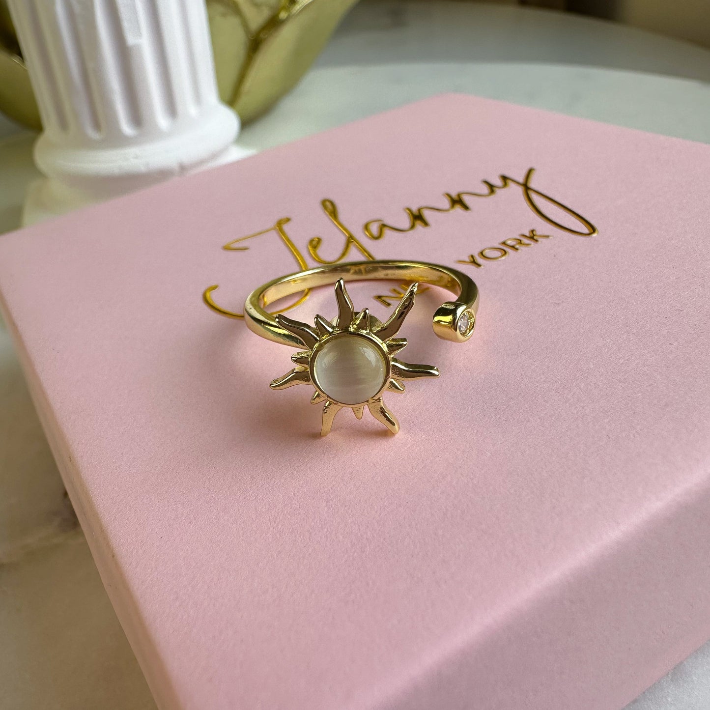 Sun spinning ring (gold plated)