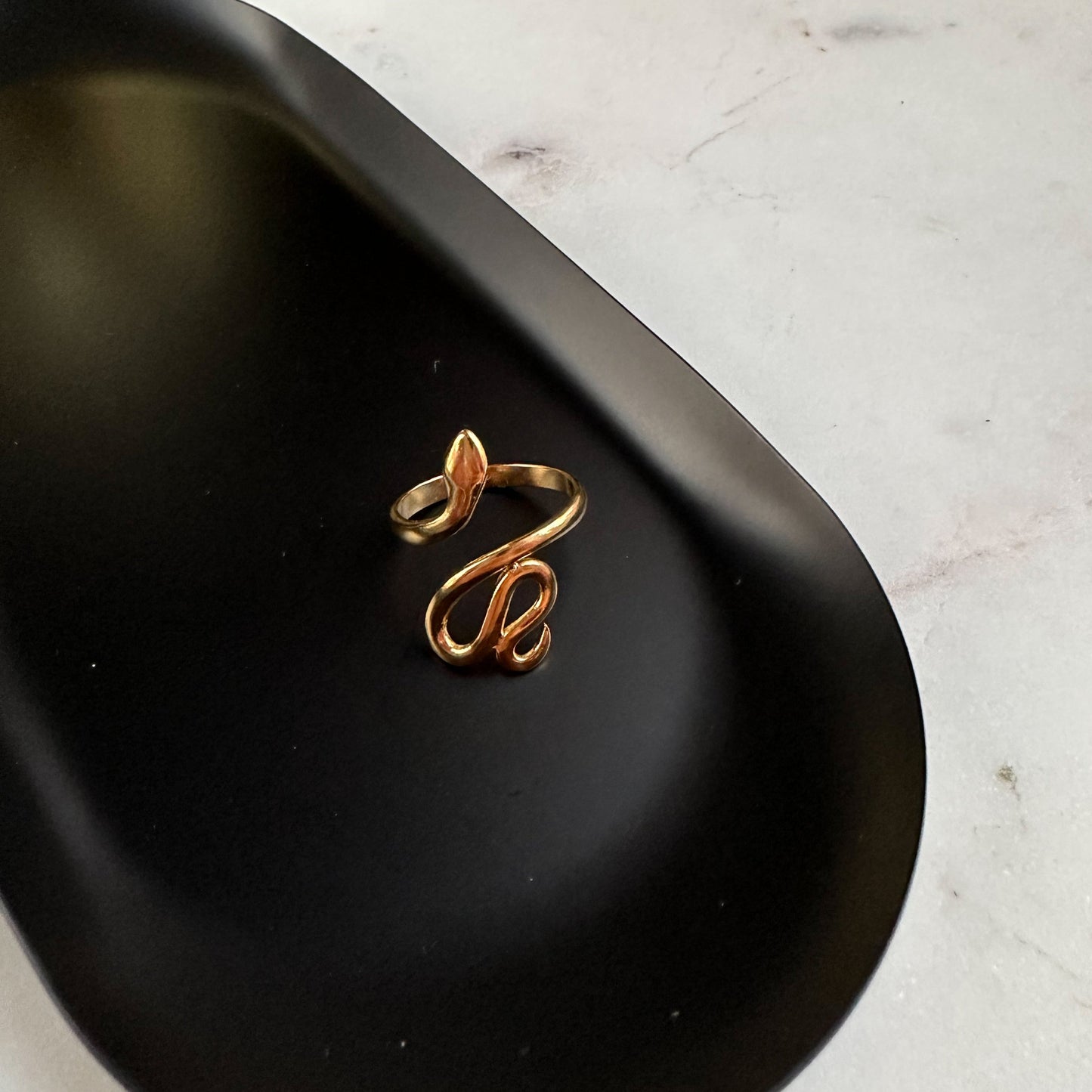 Snake ring (gold plated)