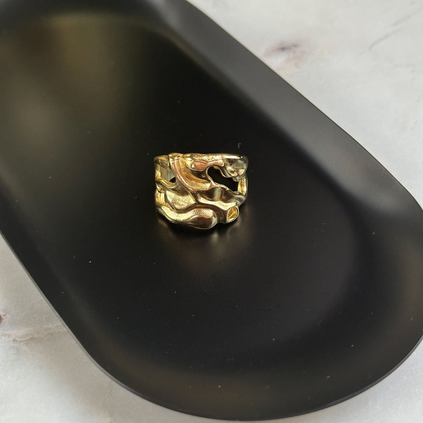 Gold plated ring
