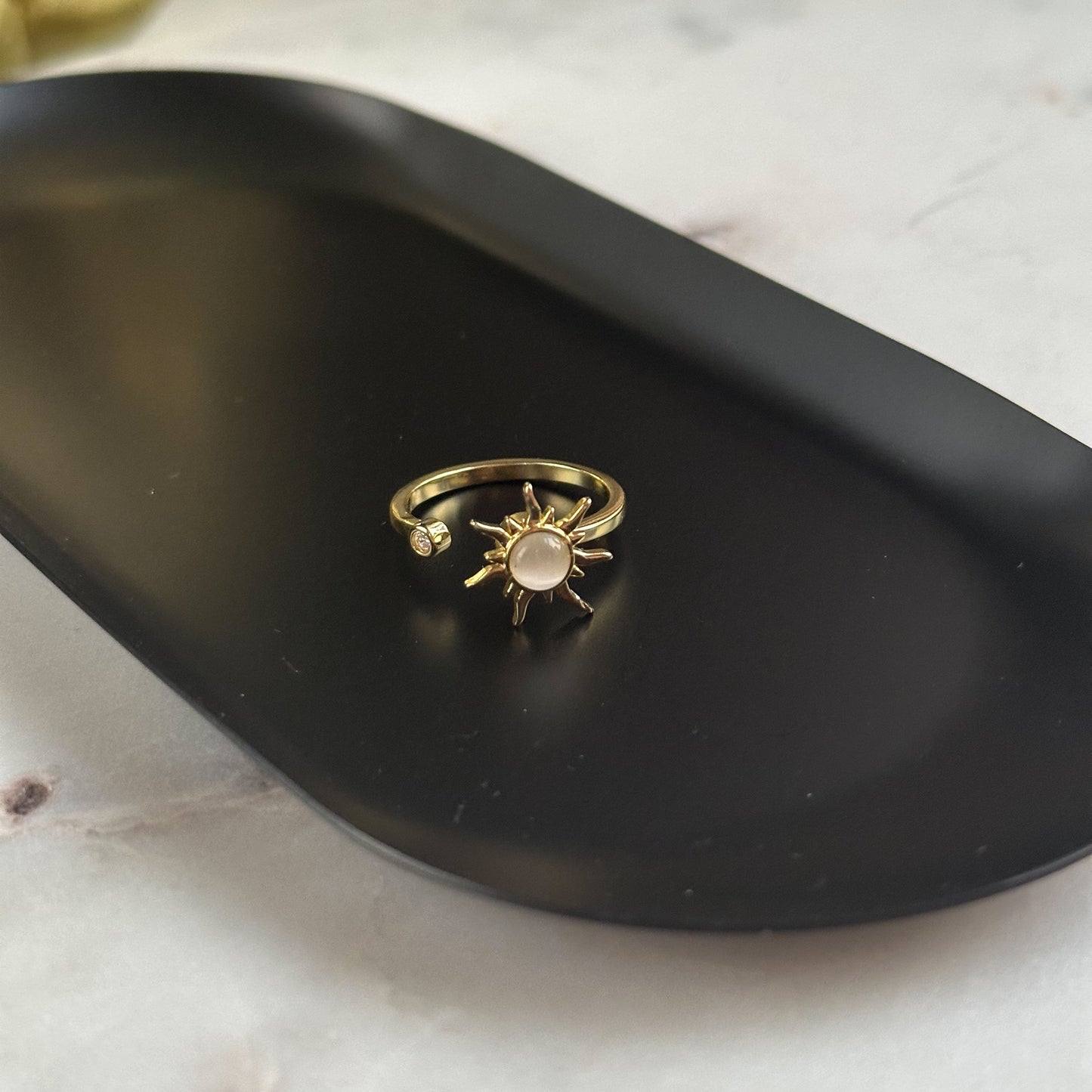 Sun spinning ring (gold plated)
