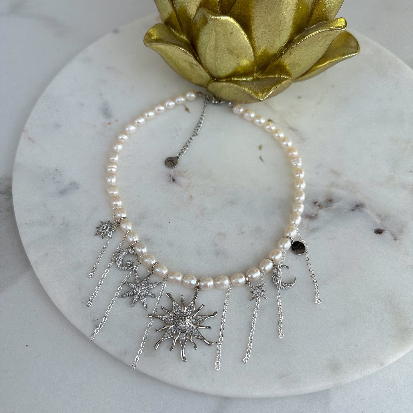 Celestial theme Sun necklace