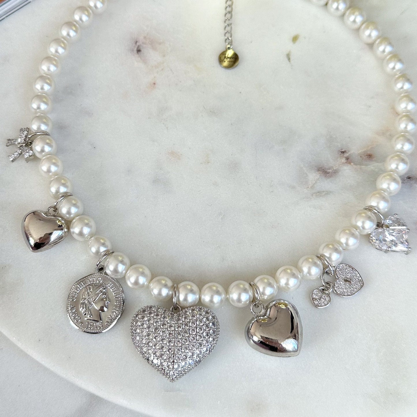 Heart pendants necklace