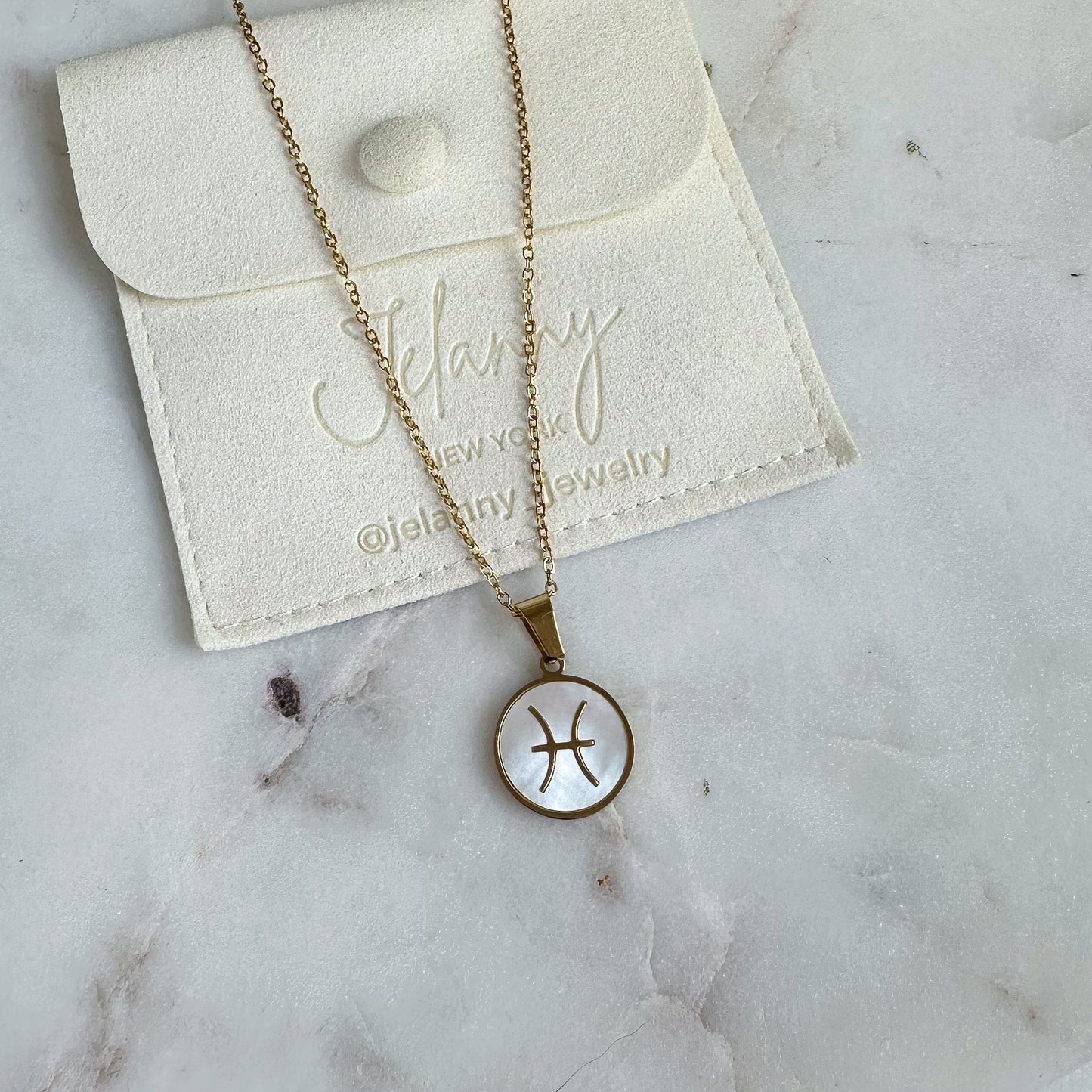 Zodiac pendant necklace Pisces (February 19- April 20)