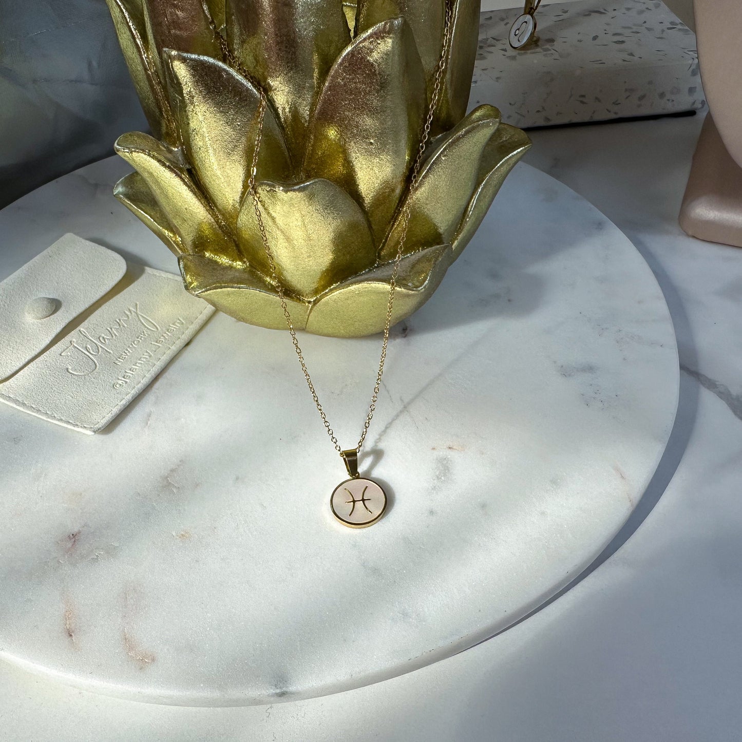 Zodiac pendant necklace Pisces (February 19- April 20)