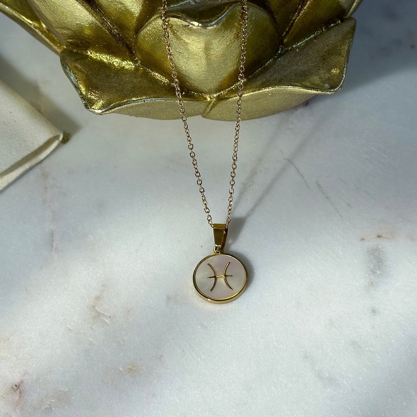 Zodiac pendant necklace Pisces (February 19- April 20)