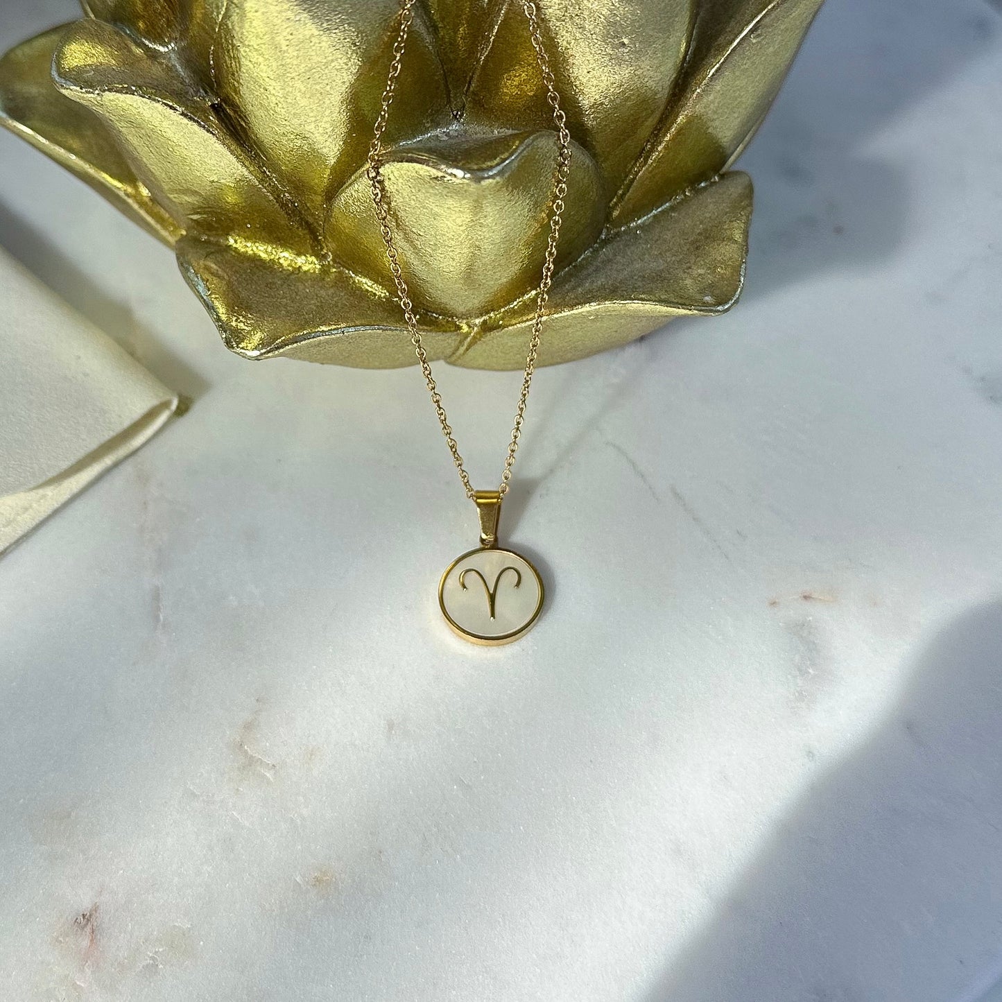 Zodiac pendant necklace Aries (March 21 - April 19)