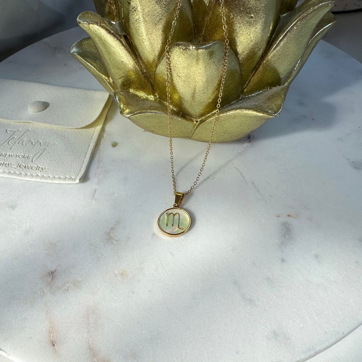 Zodiac pendant necklace Scorpio (October 23 - November 21)