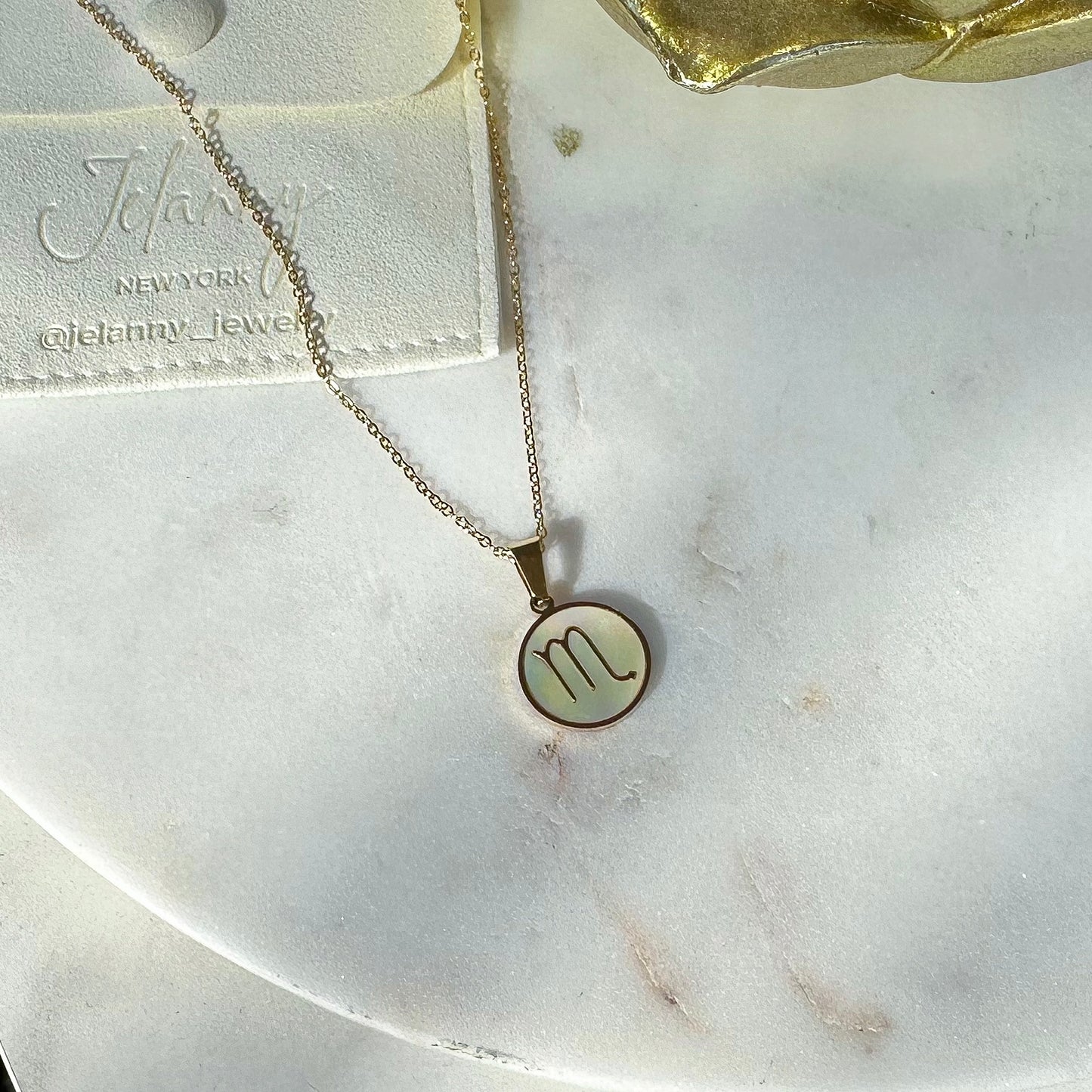 Zodiac pendant necklace Scorpio (October 23 - November 21)