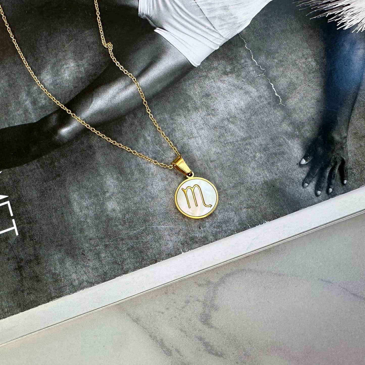 Zodiac pendant necklace Scorpio (October 23 - November 21)