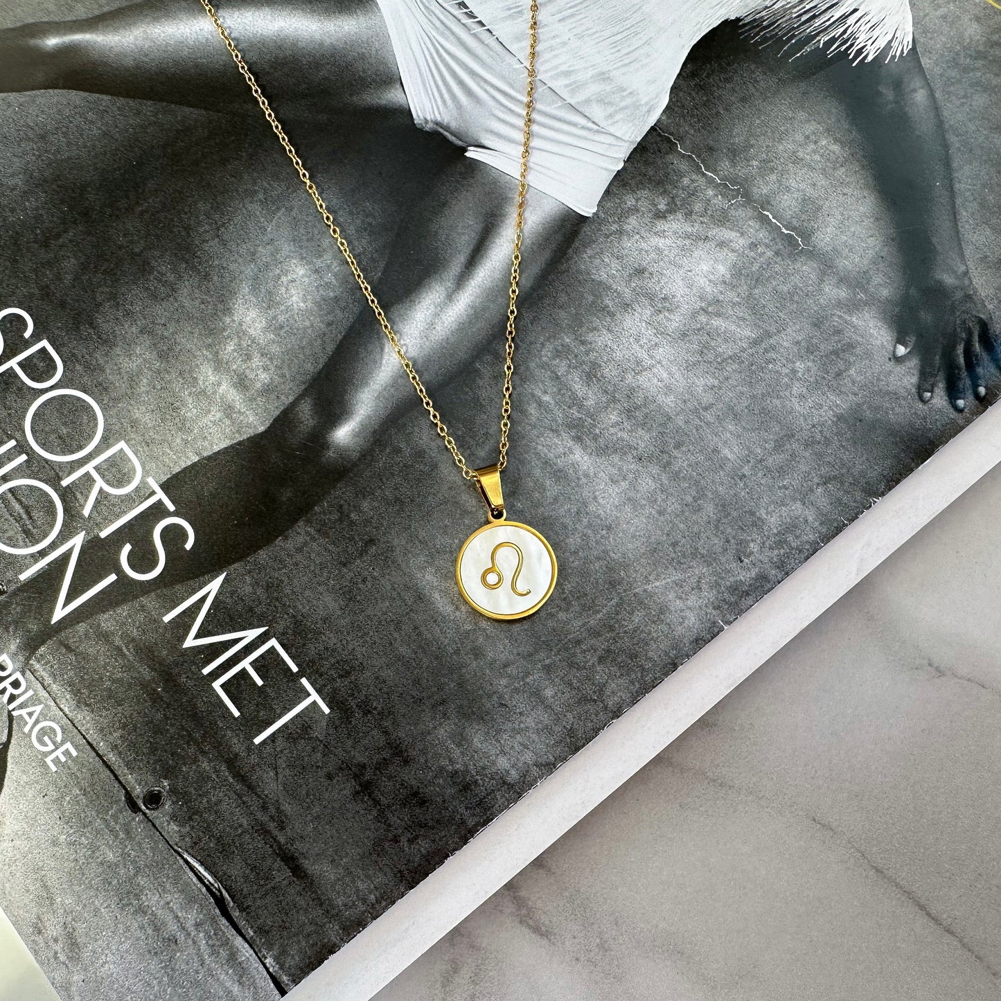 Zodiac pendant necklace Leo (July 23 - August 22)