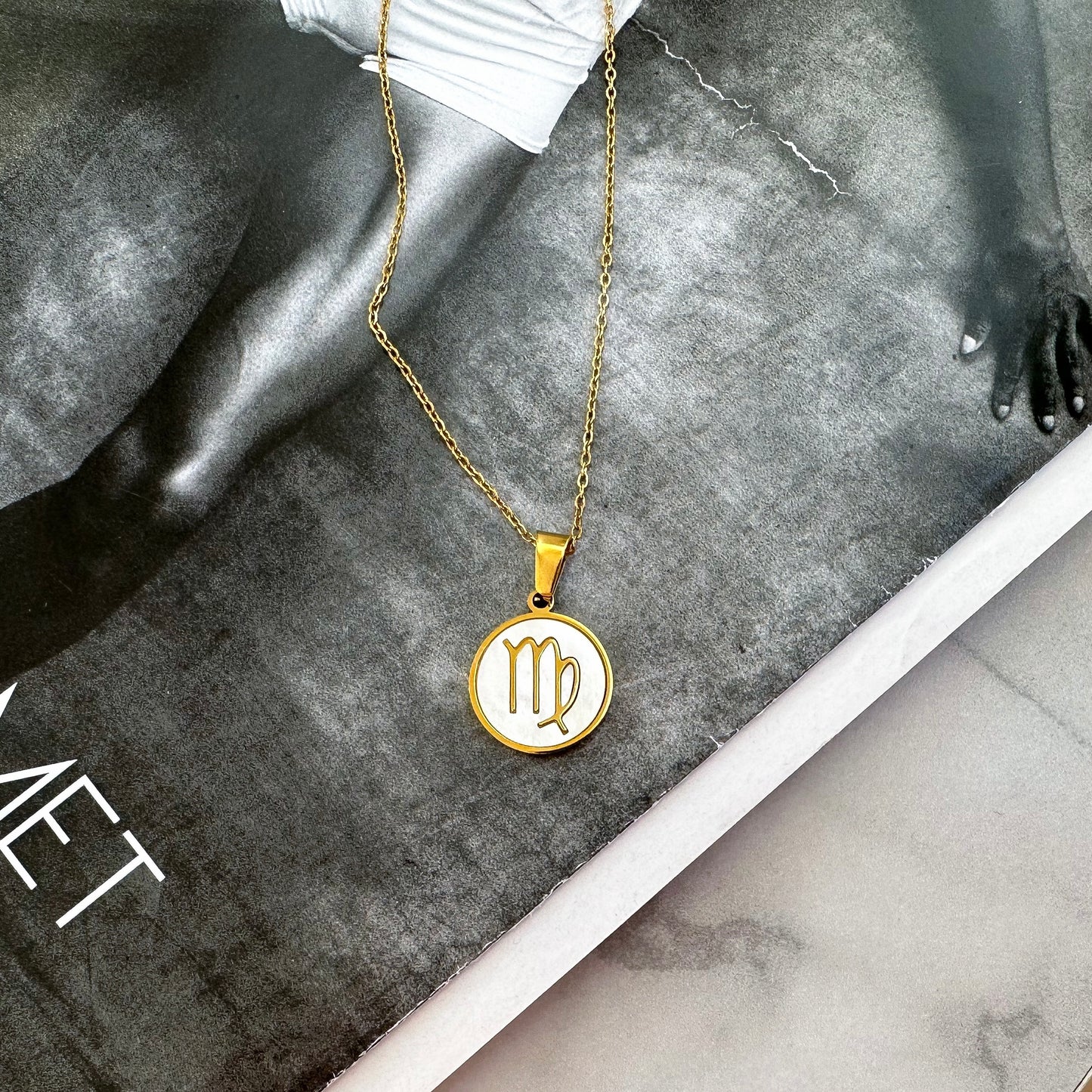 Zodiac pendant necklace Virgo (August 23 - September 22)
