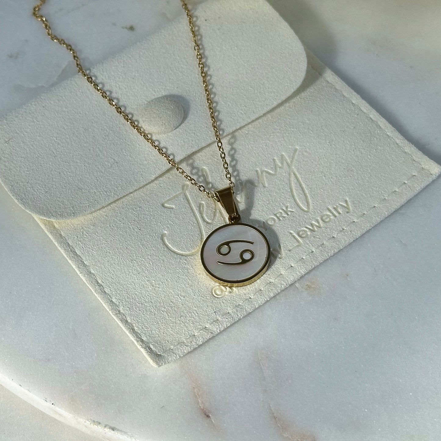 Zodiac pendant necklace Cancer (June 22 - July 22)