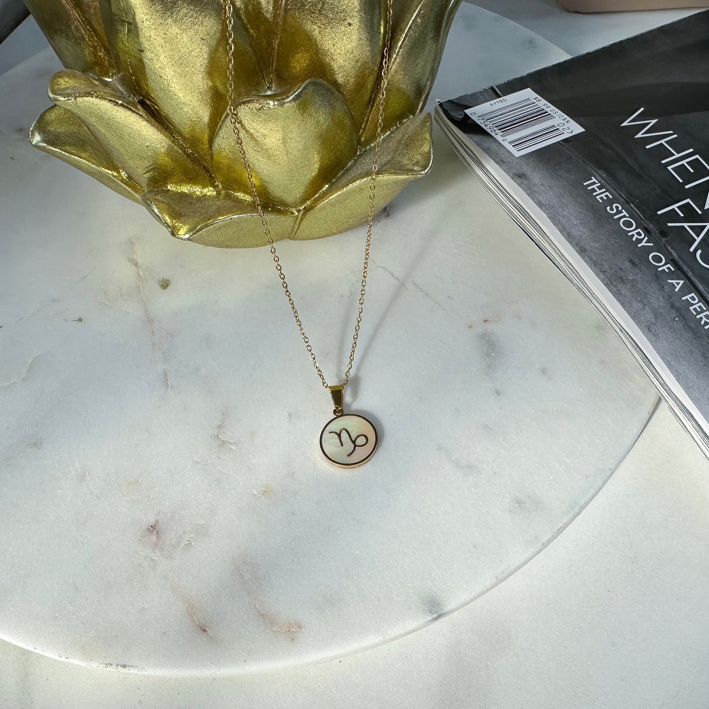 Zodiac pendant necklace Capricorn (December 22 - January 19)