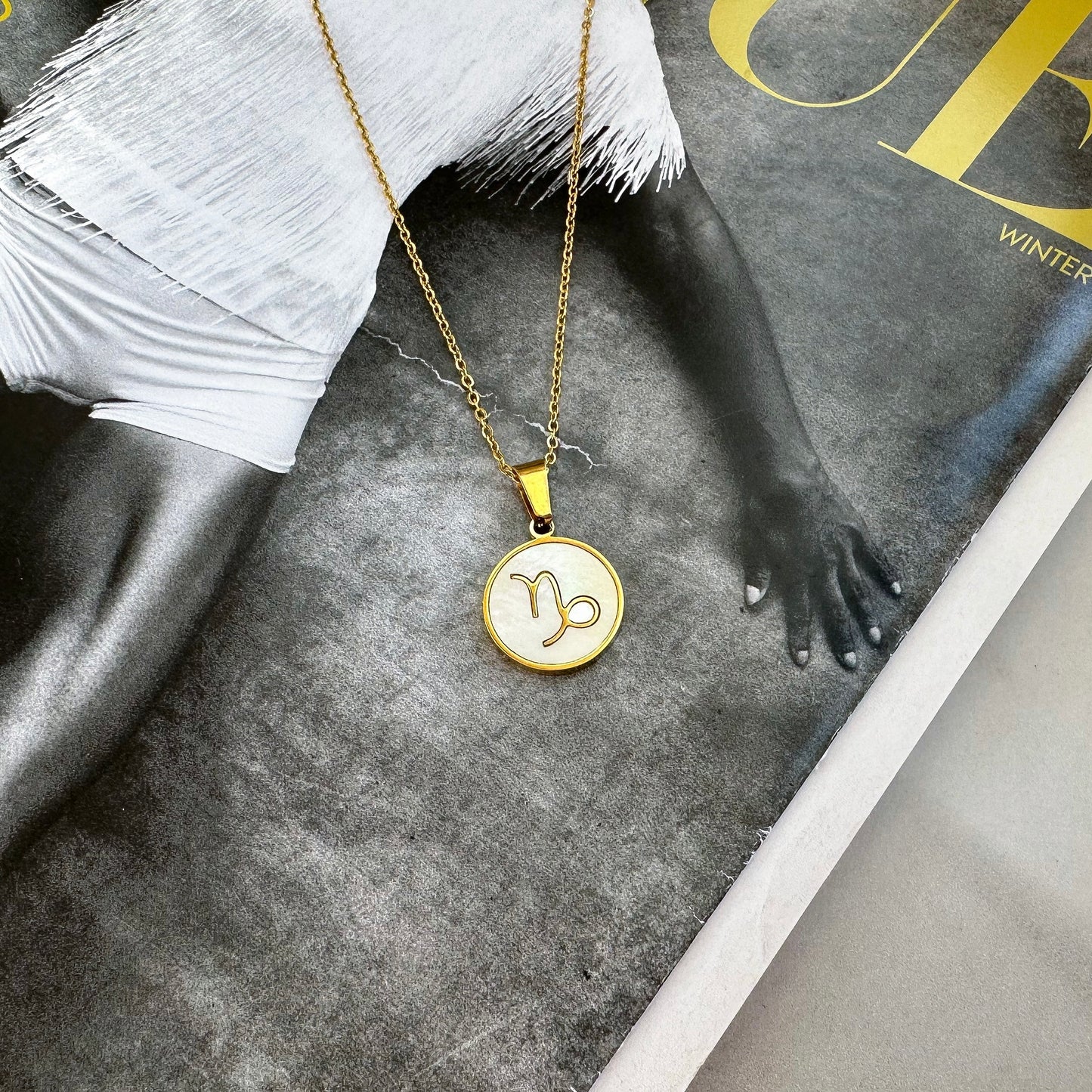 Zodiac pendant necklace Capricorn (December 22 - January 19)