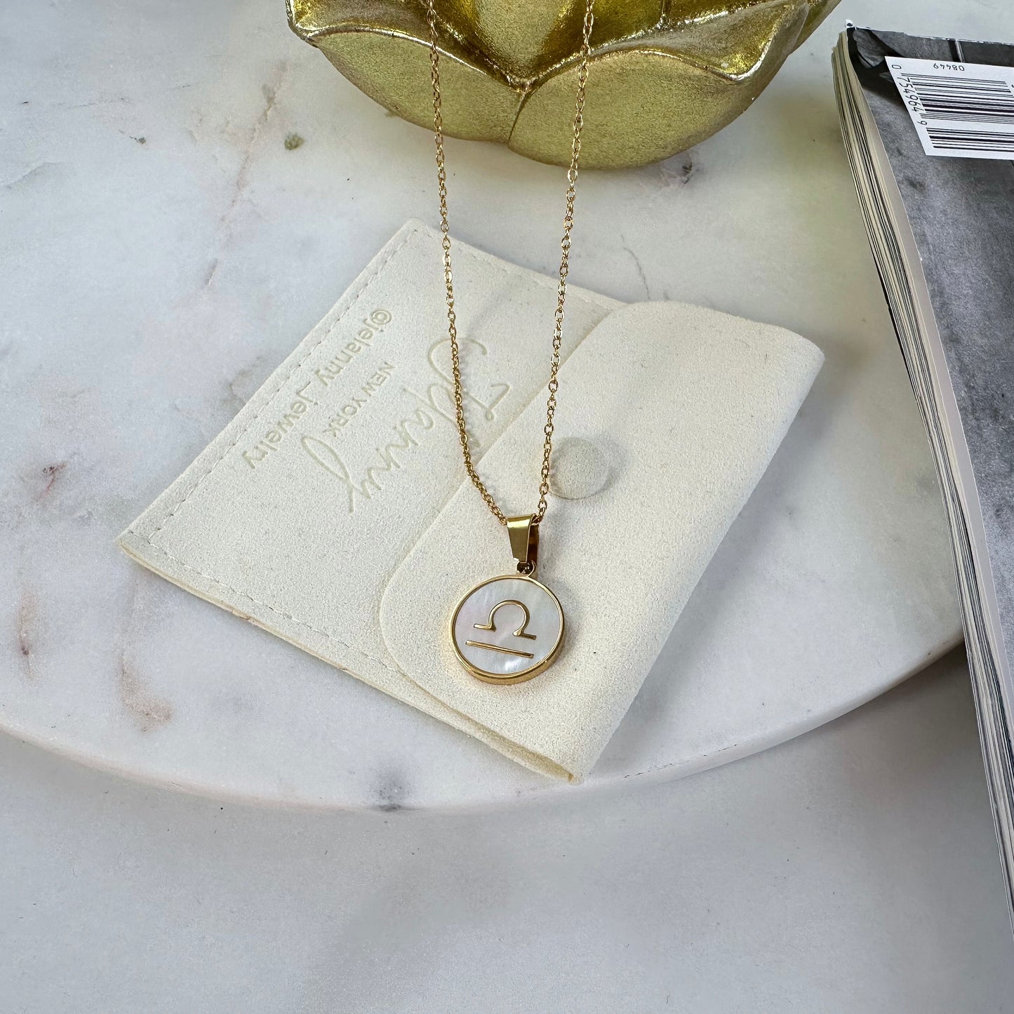 Zodiac pendant necklace Libra (September 23 - October 22)