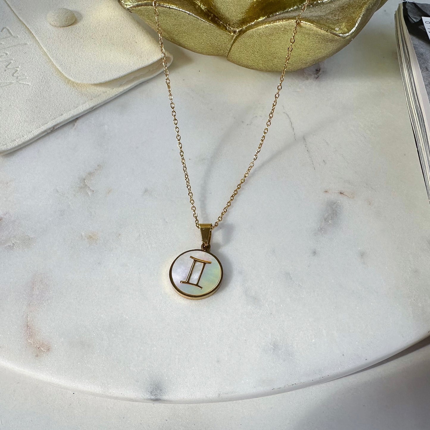 Zodiac pendant necklace Gemini (May 21 - June 21)