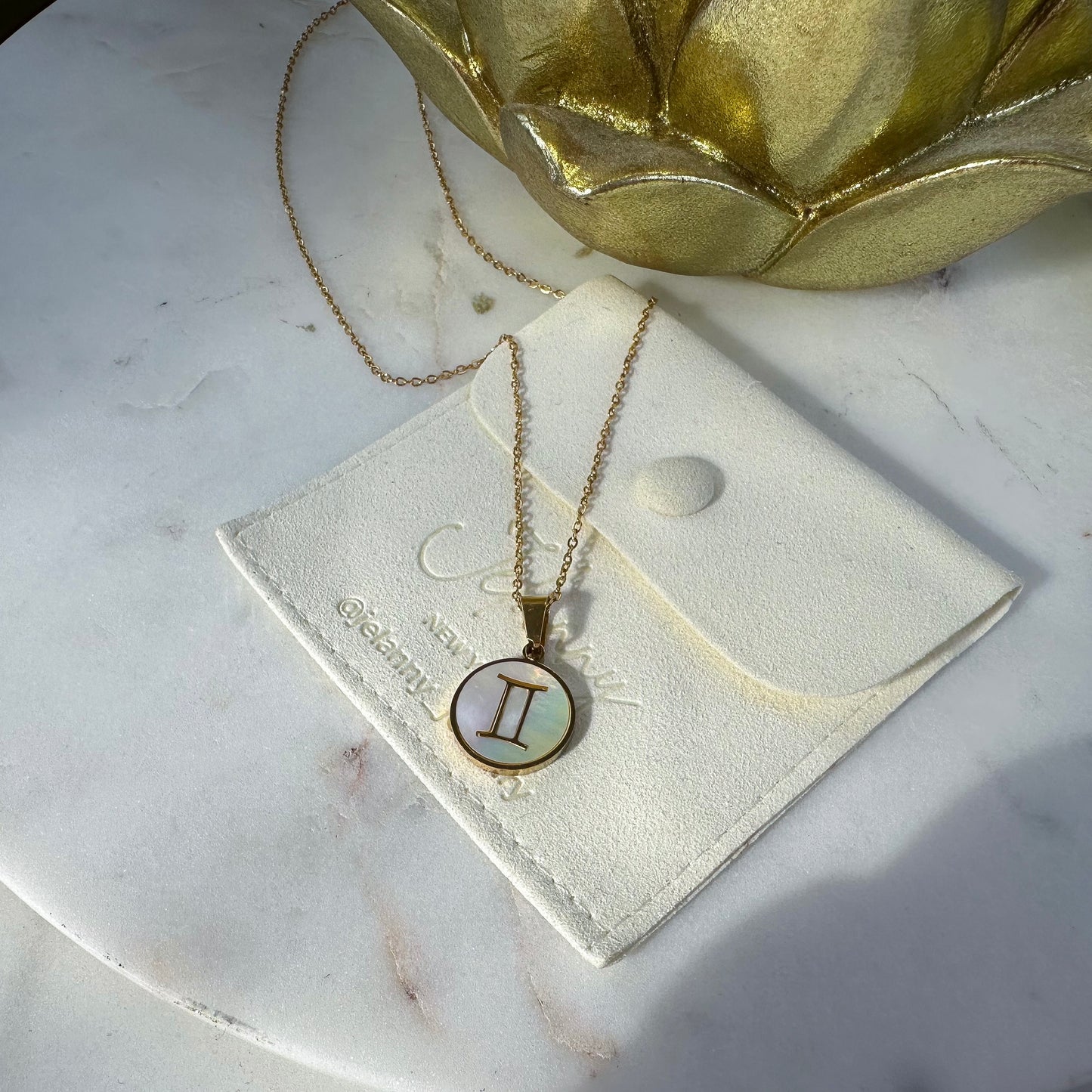 Zodiac pendant necklace Gemini (May 21 - June 21)