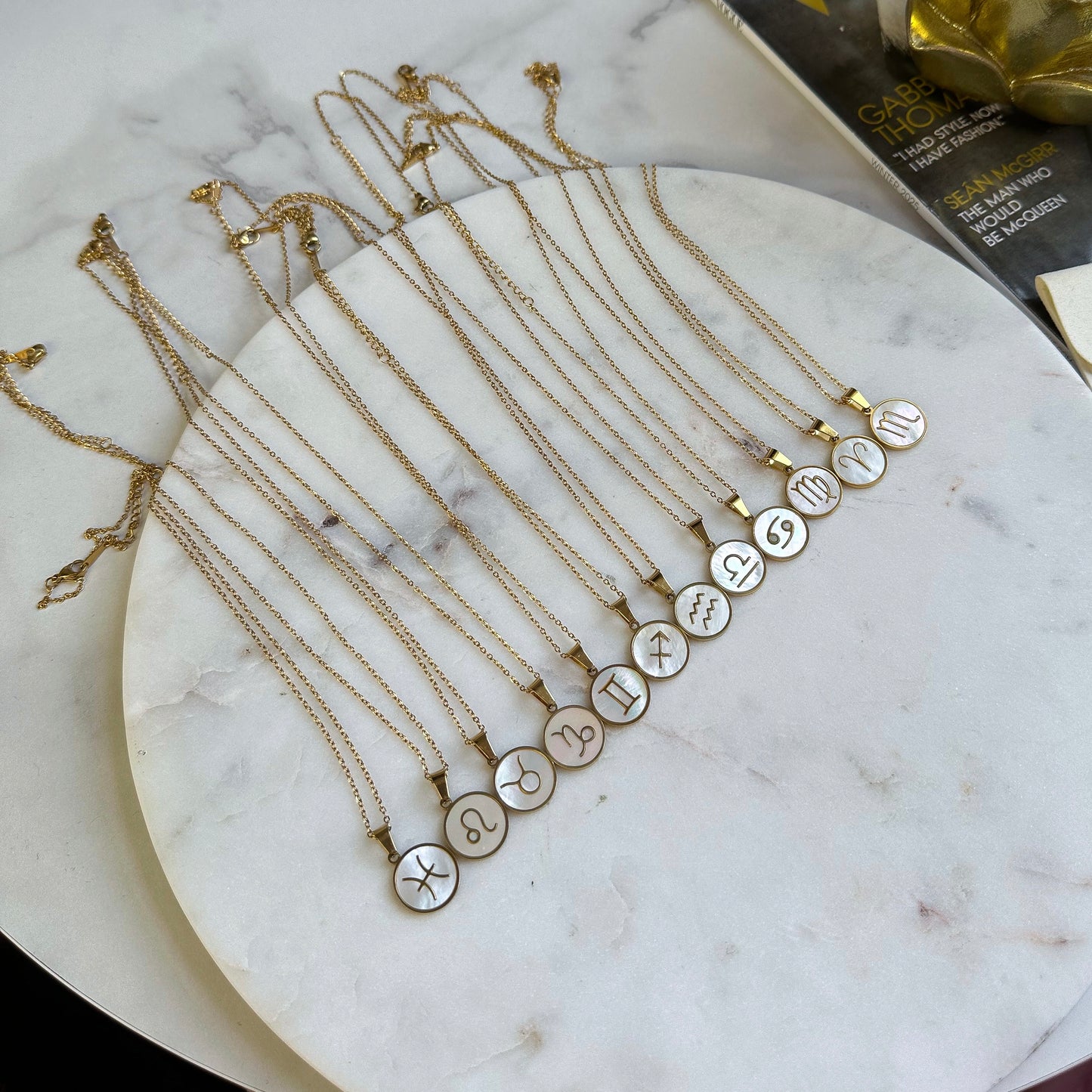 Zodiac pendant necklace Cancer (June 22 - July 22)