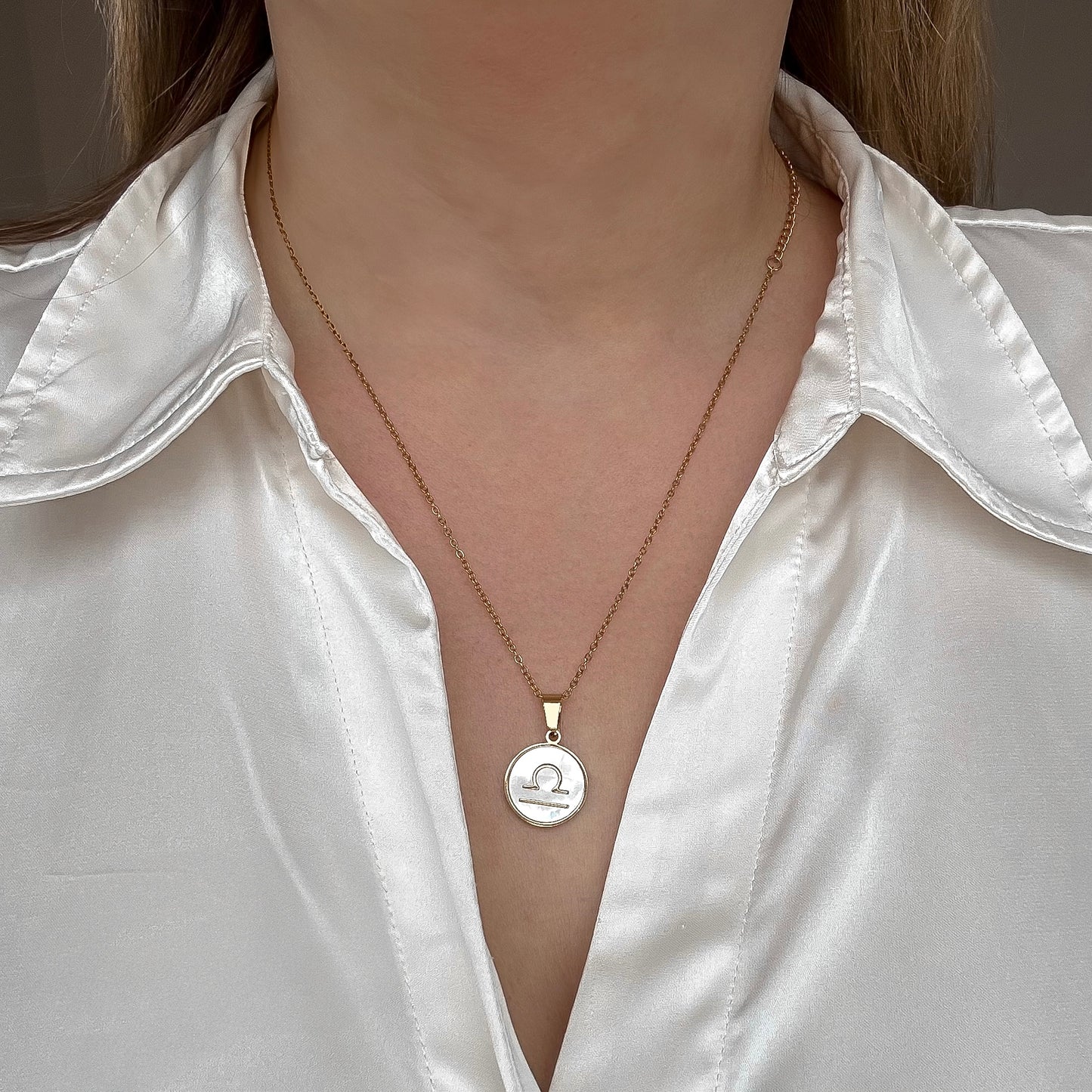 Zodiac pendant necklace Libra (September 23 - October 22)