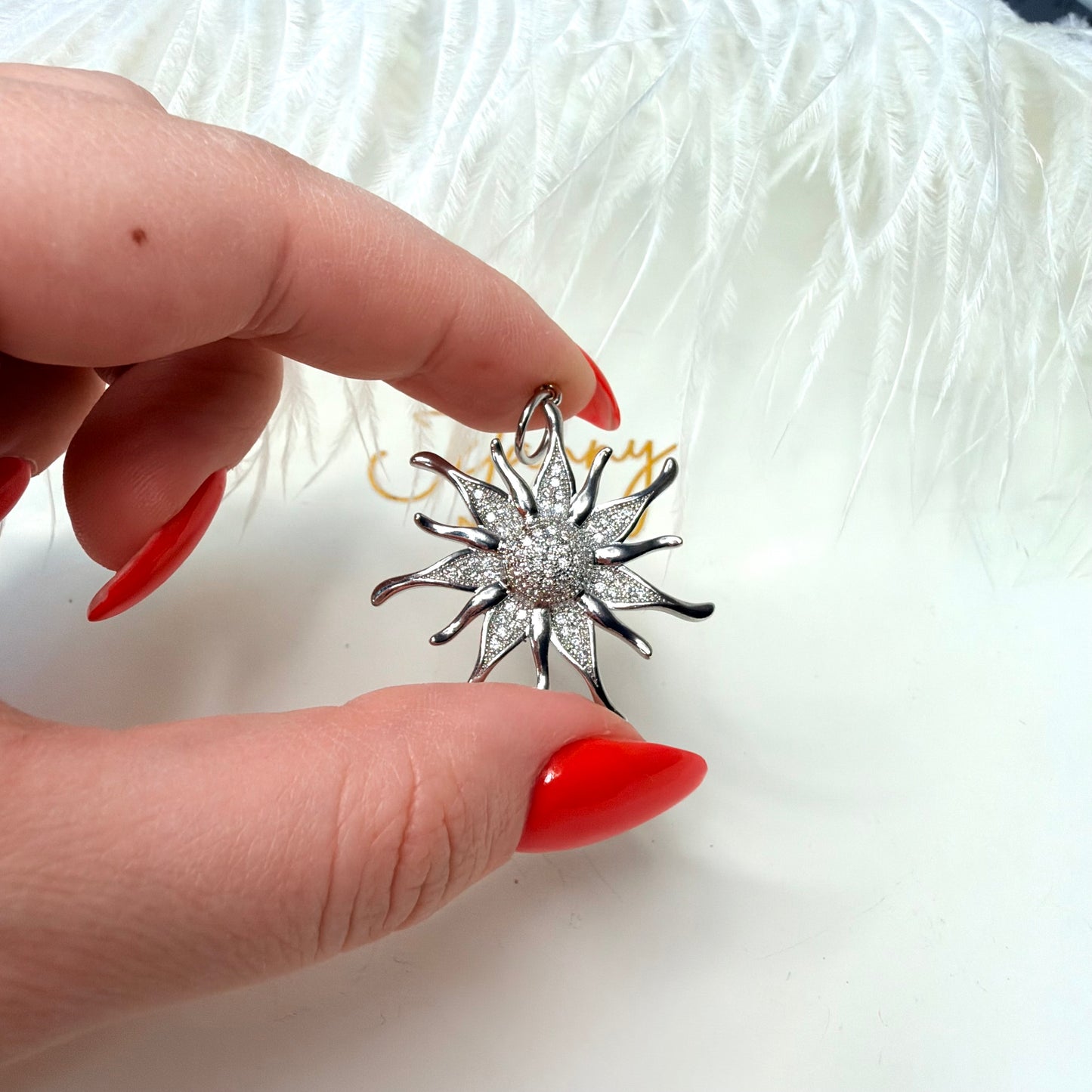 Large sun charm 1 pc