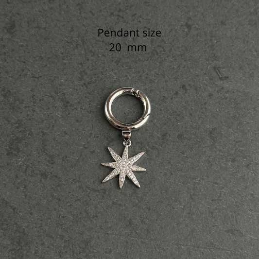Necklace charm (crystal star)