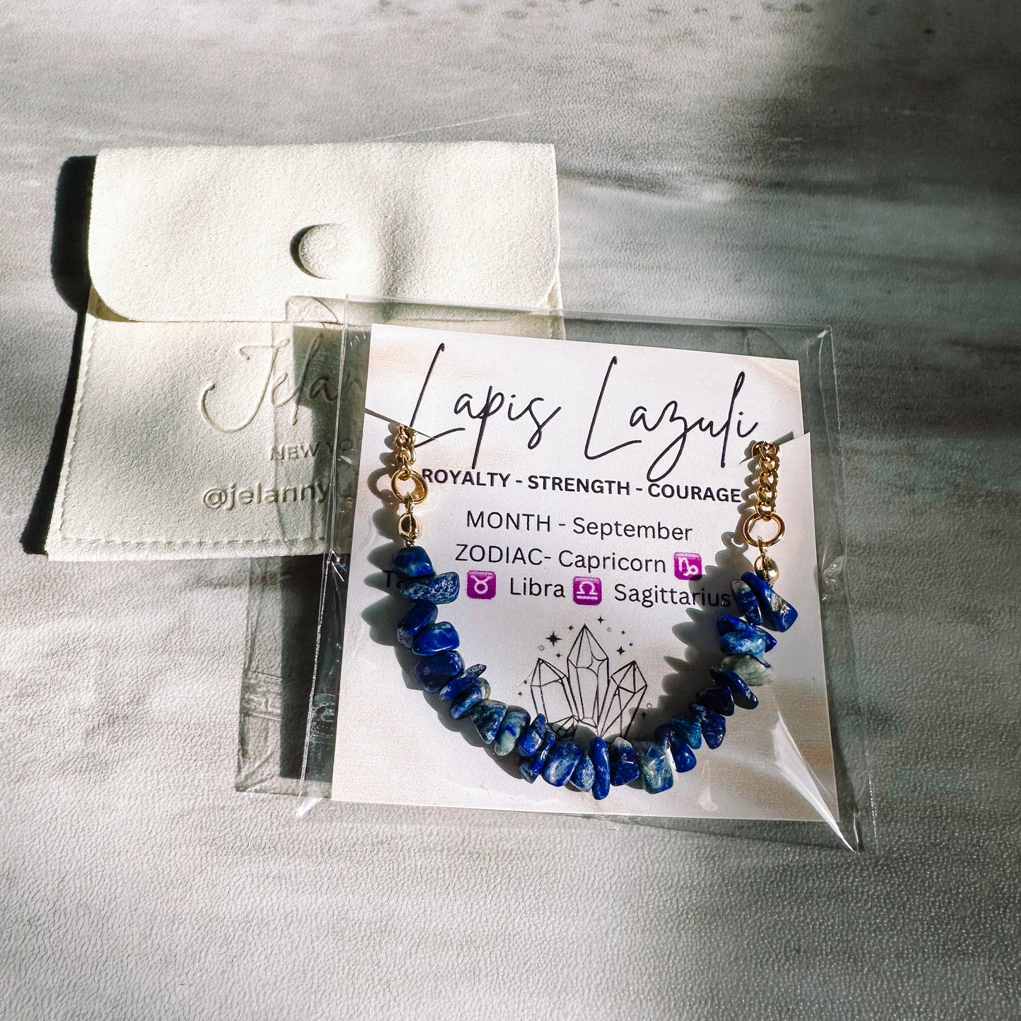 Birthstone bracelet - September - LAPIS LAZULI