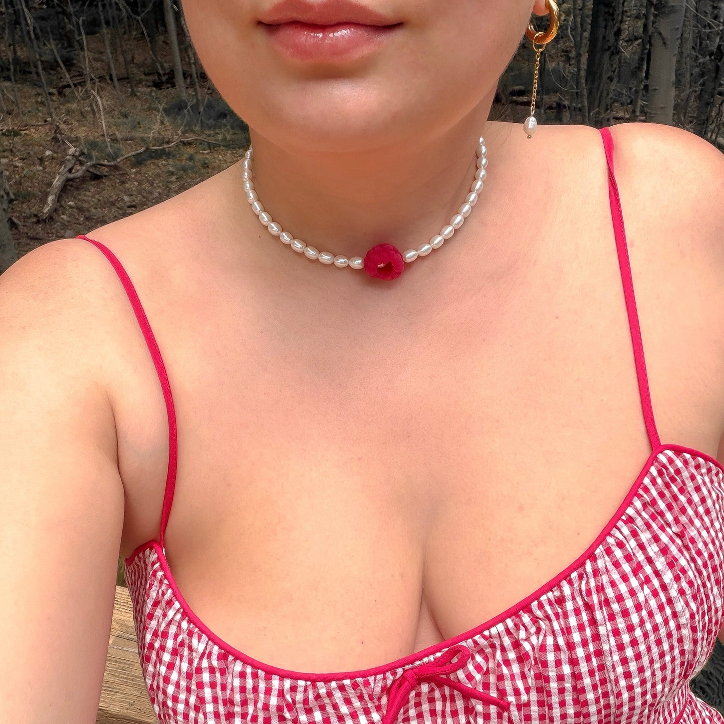 Viral raspberry hoop earrings