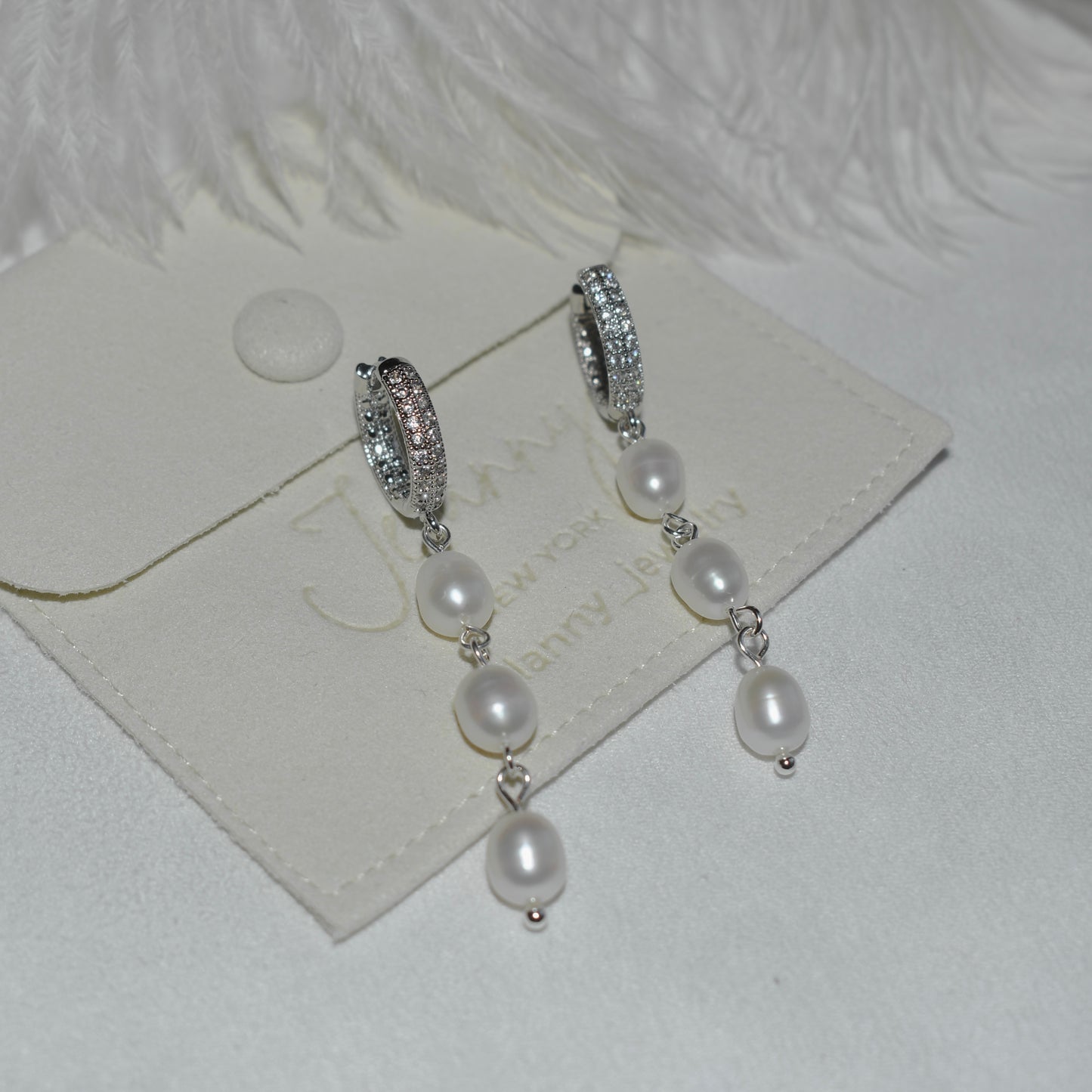 Sunshine earrings (rhodium plated)