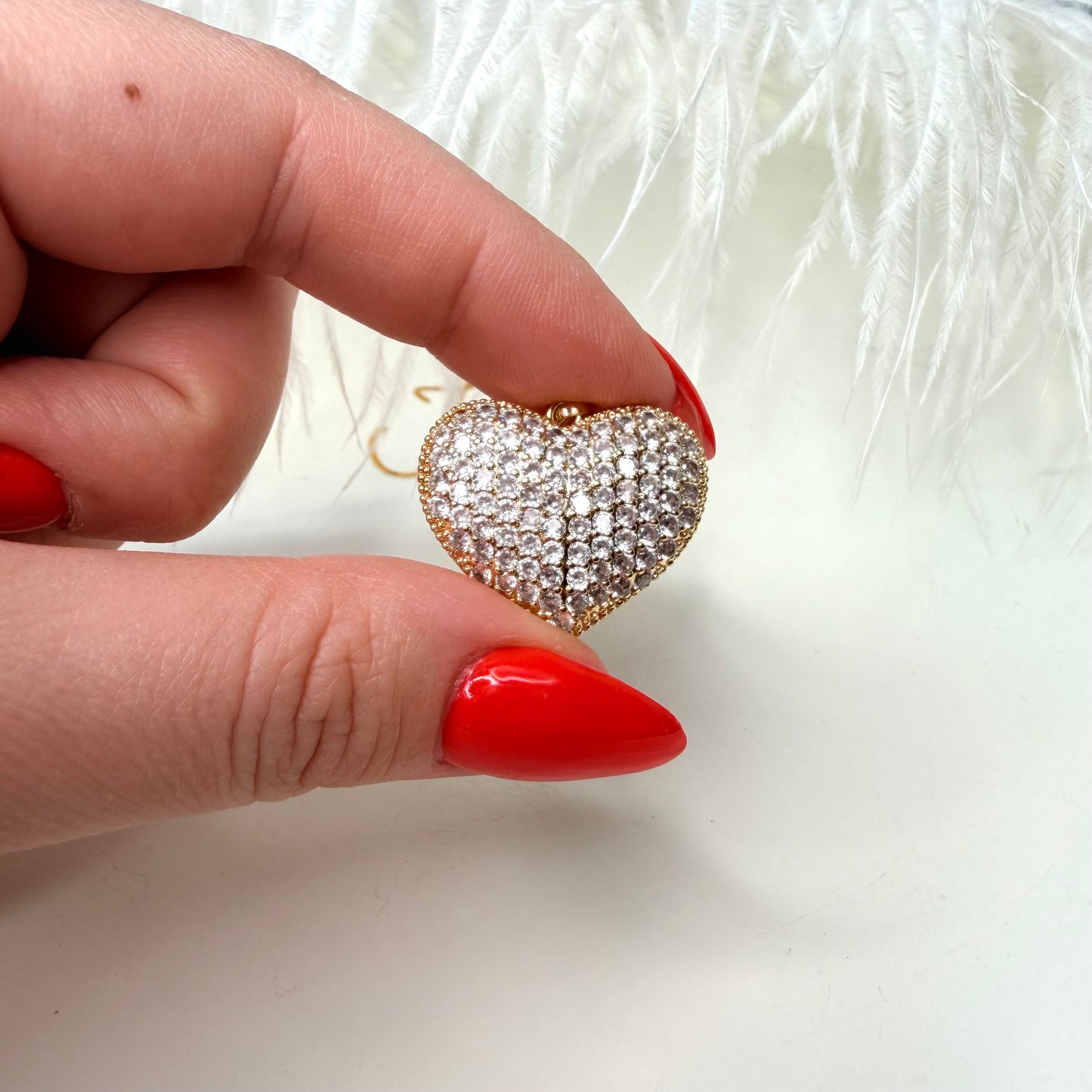 Large heart charm 1 pc