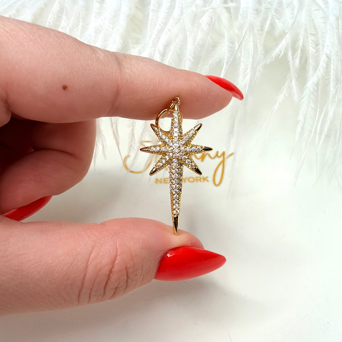 Long star charm 1 pc