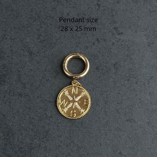 Necklace charm (compass)