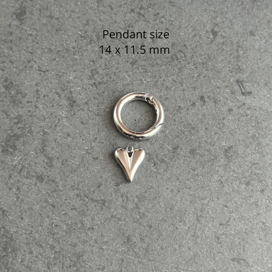 Necklace charm (long heart)