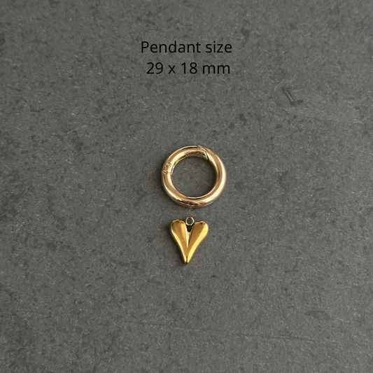 Necklace charm (long heart )