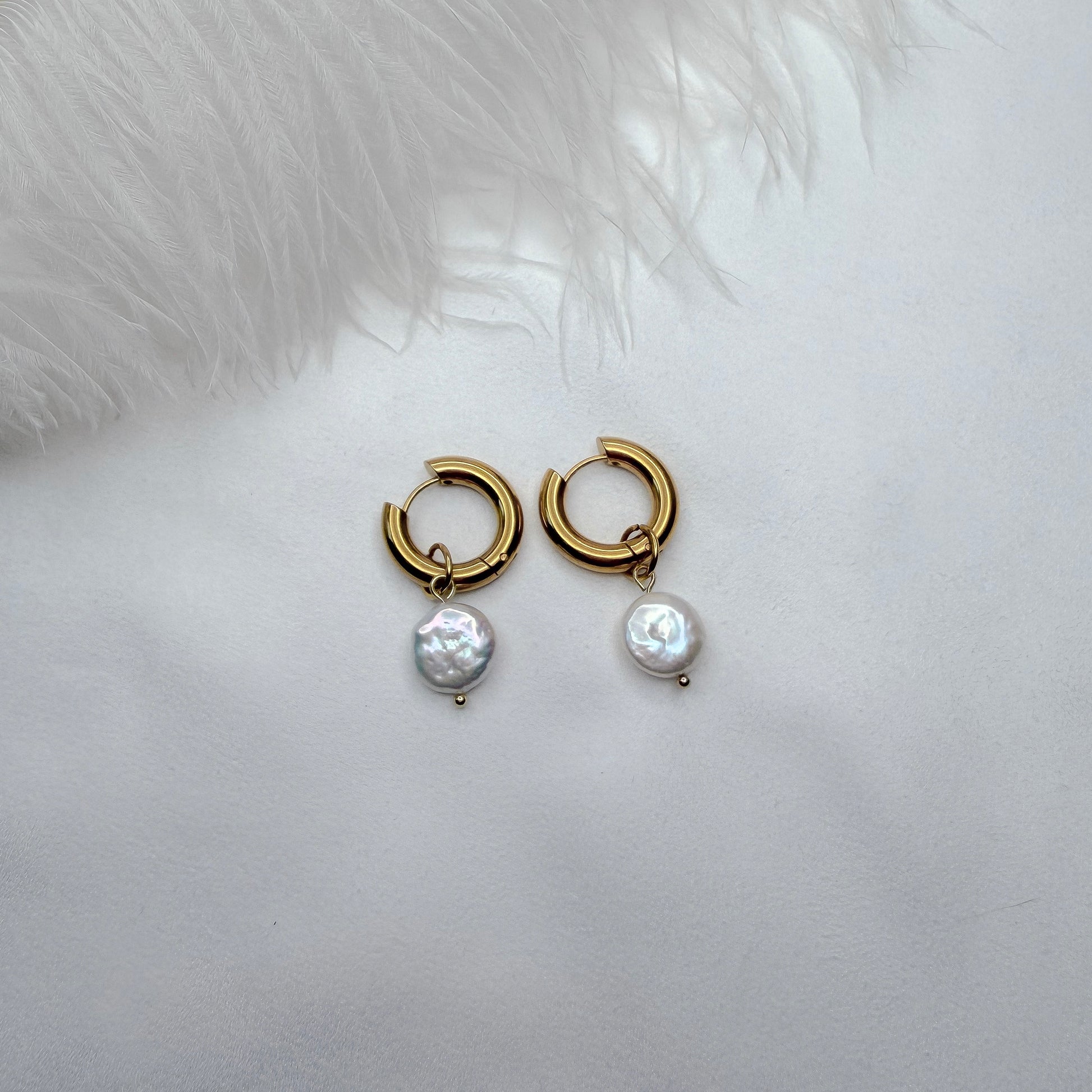 Handmade minimalist pearl earrings with interchangeable charms modern pearl jewelry style